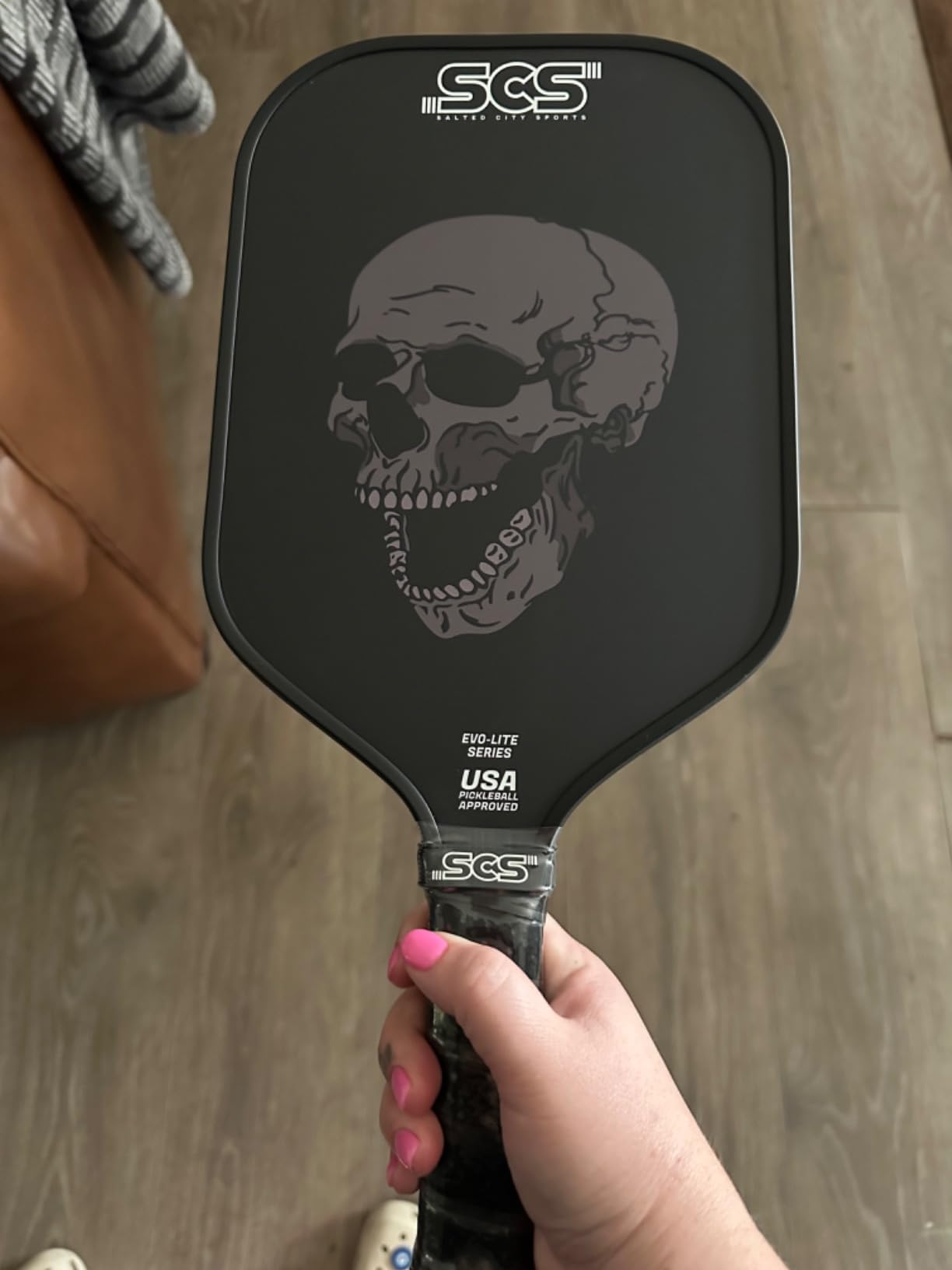 SCS Carbon Fiber Pickleball Paddle - USAPA Approved 2024 - Lightweight, Enhanced Spin, Sure-Grip Handle - Evo-Lite Series for Intermediate Players customer photo 2