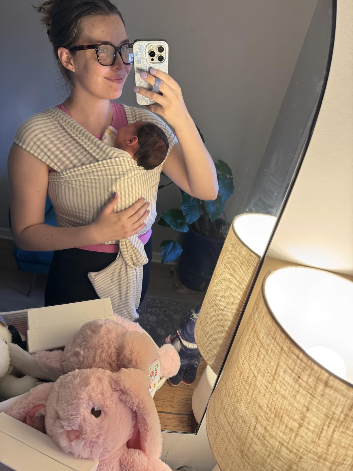 Solly Baby Wrap, Buttery-Soft Baby Carrier Newborn to Toddler 8-25 Lbs., Lightweight & Hands-Free Infant Sling, Breathable Summer Carrier, Baby Wearing & Postpartum Care, Mother's Day Essential, Black customer photo 2