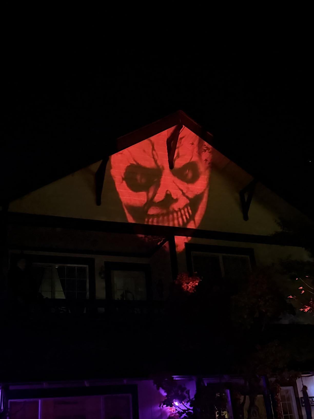 Halloween Projector Lights Outdoor Indoor - 3D Dynamic Red Skull Halloween Decorations customer photo 1