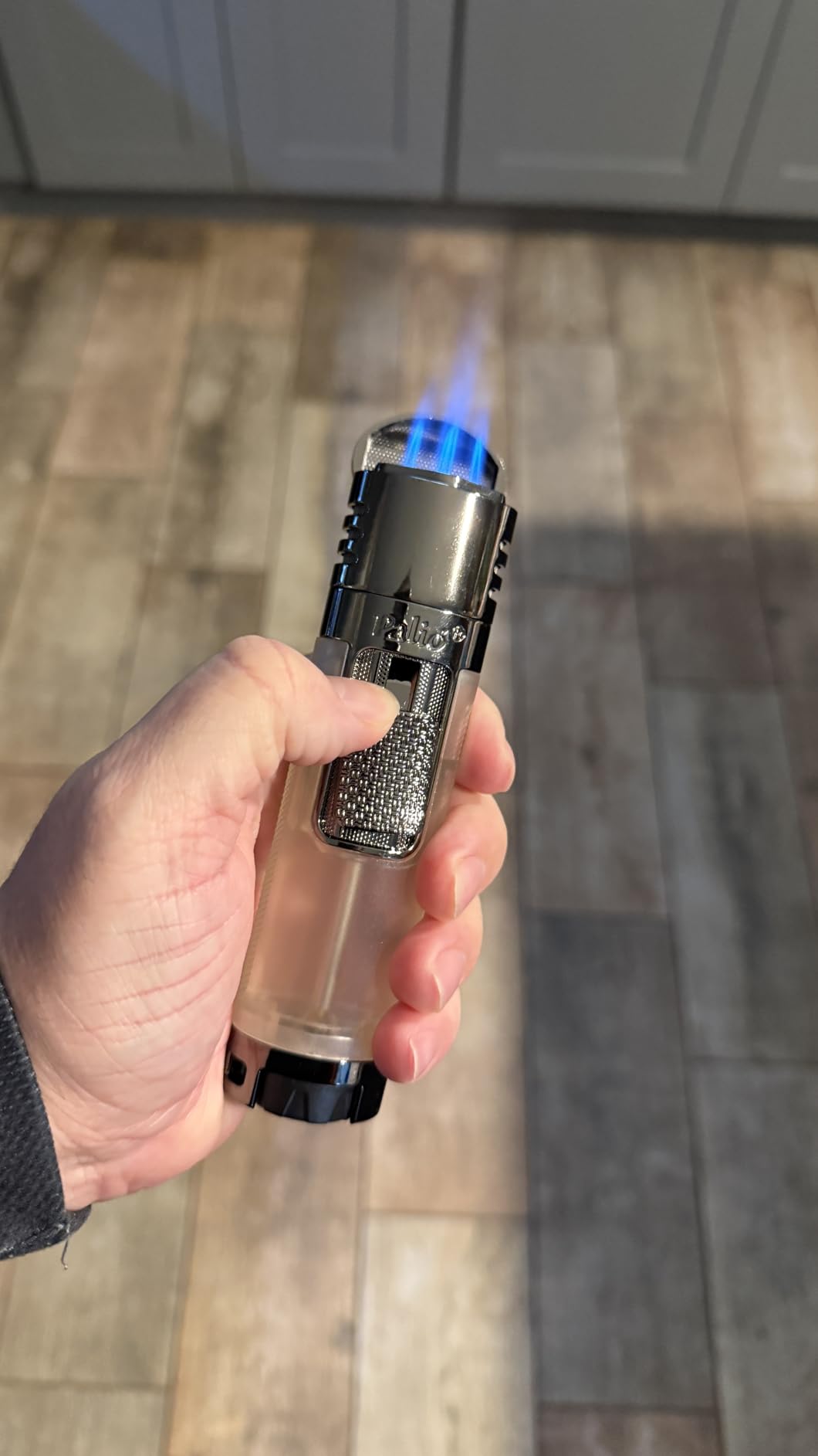 Palió Veneto Quadruple Jet Flame Butane Torch Lighter, Black | High Capacity Tank, Adjustable Flame, Ergonomic Design with Integrated Lanyard Loop, Flip-Top Lid Doubles as Rest customer photo 1