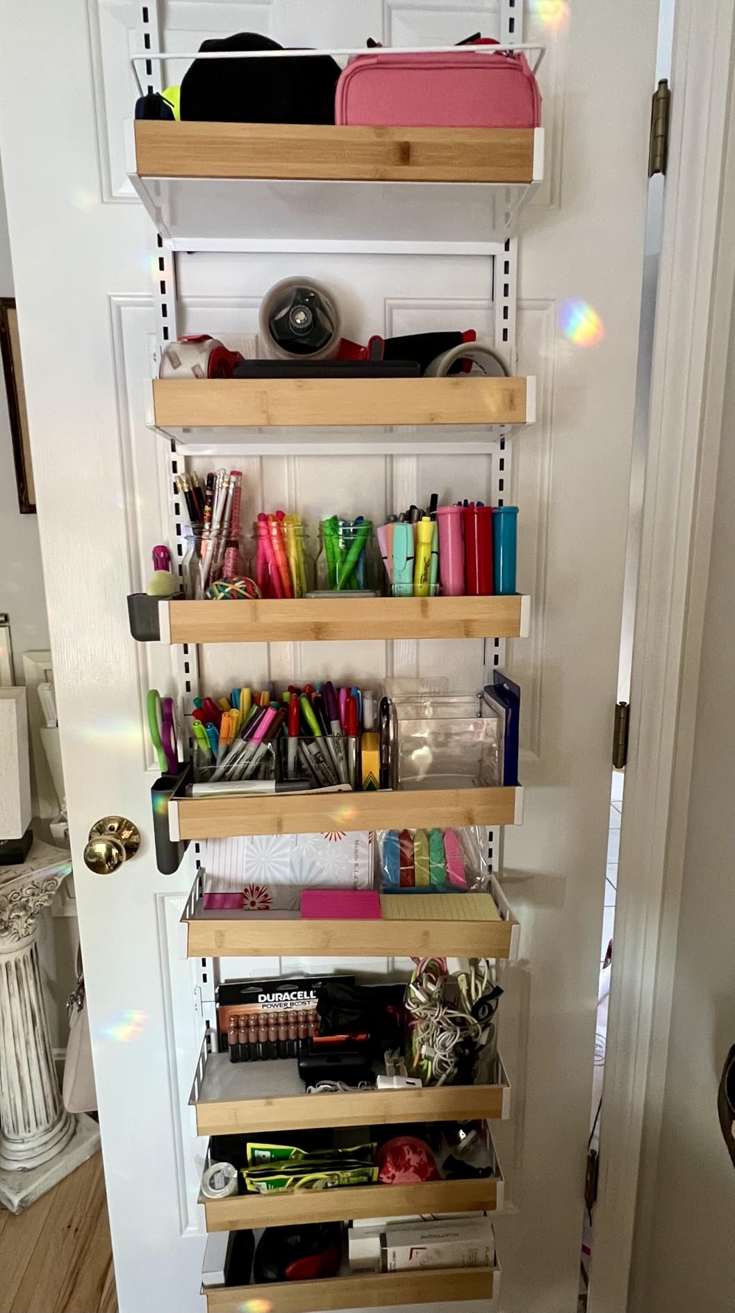 POKIPO 8 Tier Over The Door Pantry Organizer, 2 IN 1 Wall Mount or Hanging Spice Rack Seasoning Shelves with Adjustable Basket, Back of Door Organizer and Storage for Kitchen Cabinet and Room Closet customer photo 1