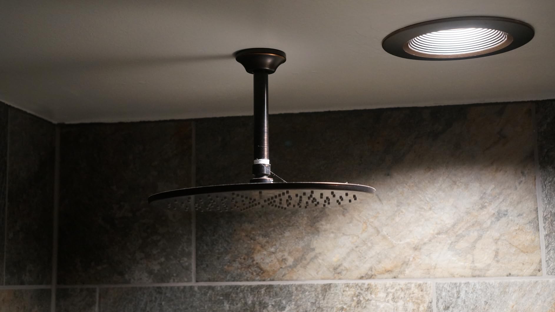 HammerHead Showers Solid Metal 12 Inch Rainfall Shower Head, Large Rain Shower Head, 2.5 GPM High Flow Shower Head Optimized for Pressure, Wall-Mounted or Ceiling Rain Shower Head, Chrome customer photo 2