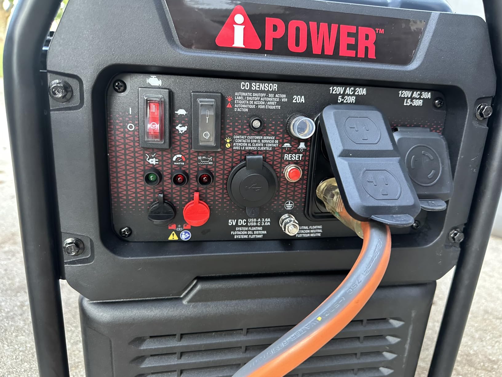 A-iPower 4600W RV-Ready Quiet Portable Inverter Generator Gas Powered, Ultra-lightweight Open Frame Power Supply for Tailgating/Home Backup, CO Sensor customer photo 2