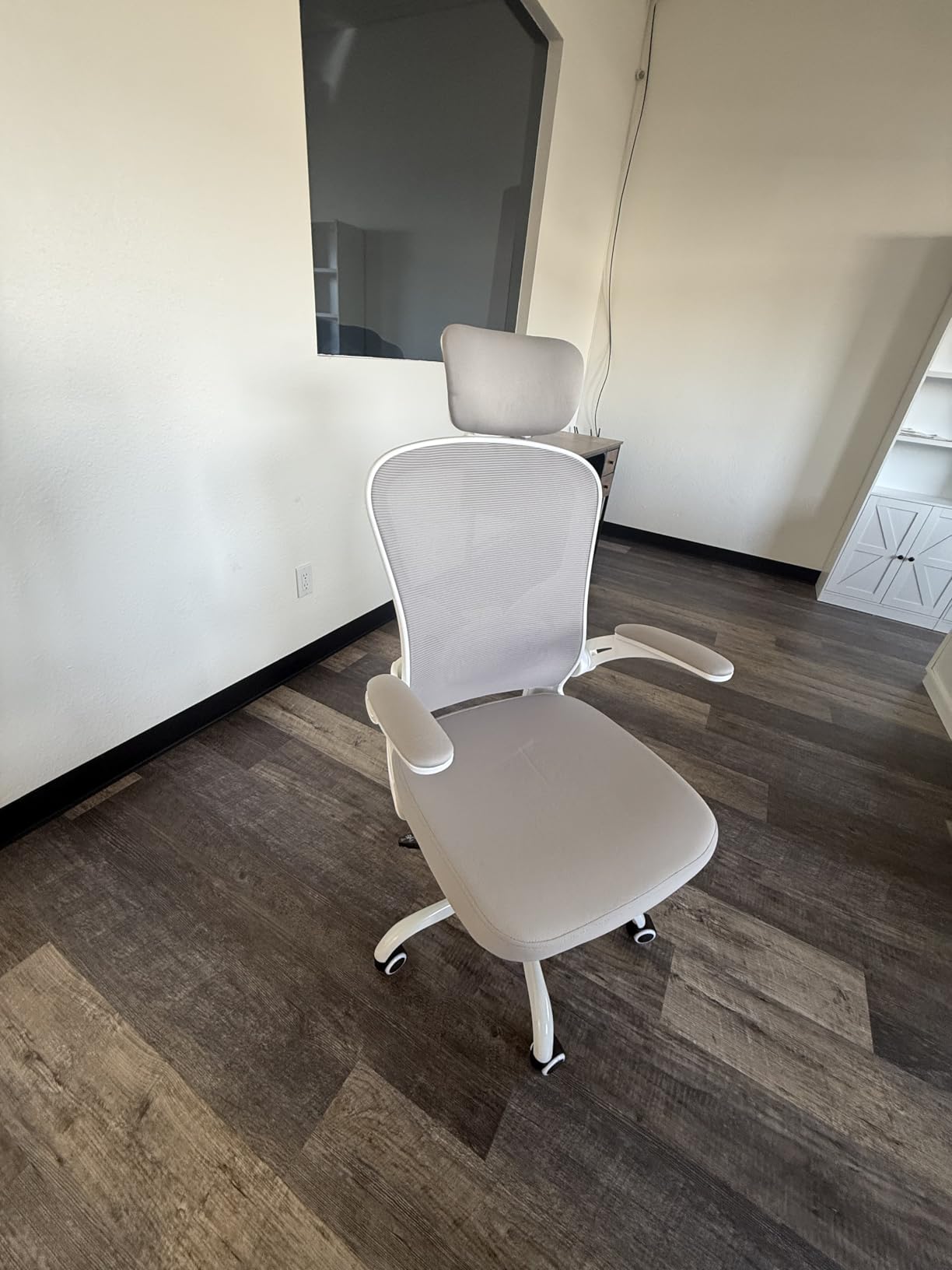 Office Chair Ergonomic Desk Chair, 330LBS Capacity, High Back Computer Chair for Long Hours Comfortable, Rolling Swivel Executive Task Chair for Home Office with Flip-up Armrests, Black customer photo 2