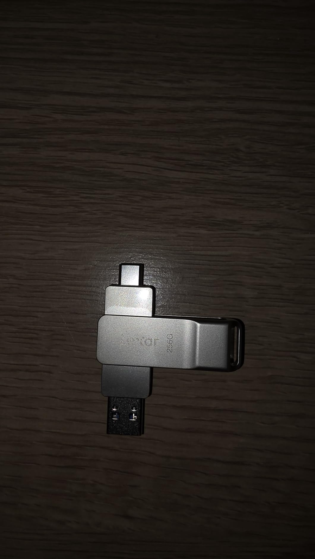 Lexar D40E 128GB Dual USB 3.2 Gen 1 Type-C Jump Drive, USB-C Flash Metal Housing Swivel Design Thumb Drive (Champagne Silver) customer photo 2