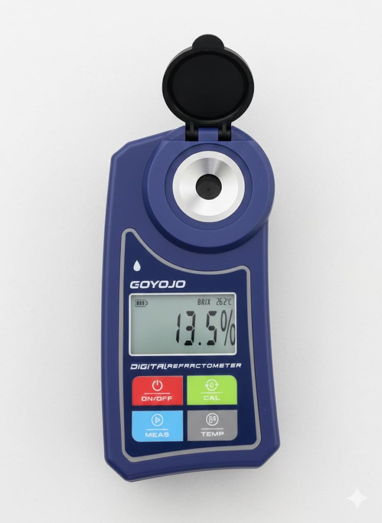 Digital Brix Refractometer GOYOJO Brix Meter Lab Refractometer ±0.5 Brix/1℃ Accuracy, 0-55% Range with ATC for Fruits Juices, Beer, Wine, Coffee & Mor Liquid Sugar Content Test customer photo 1