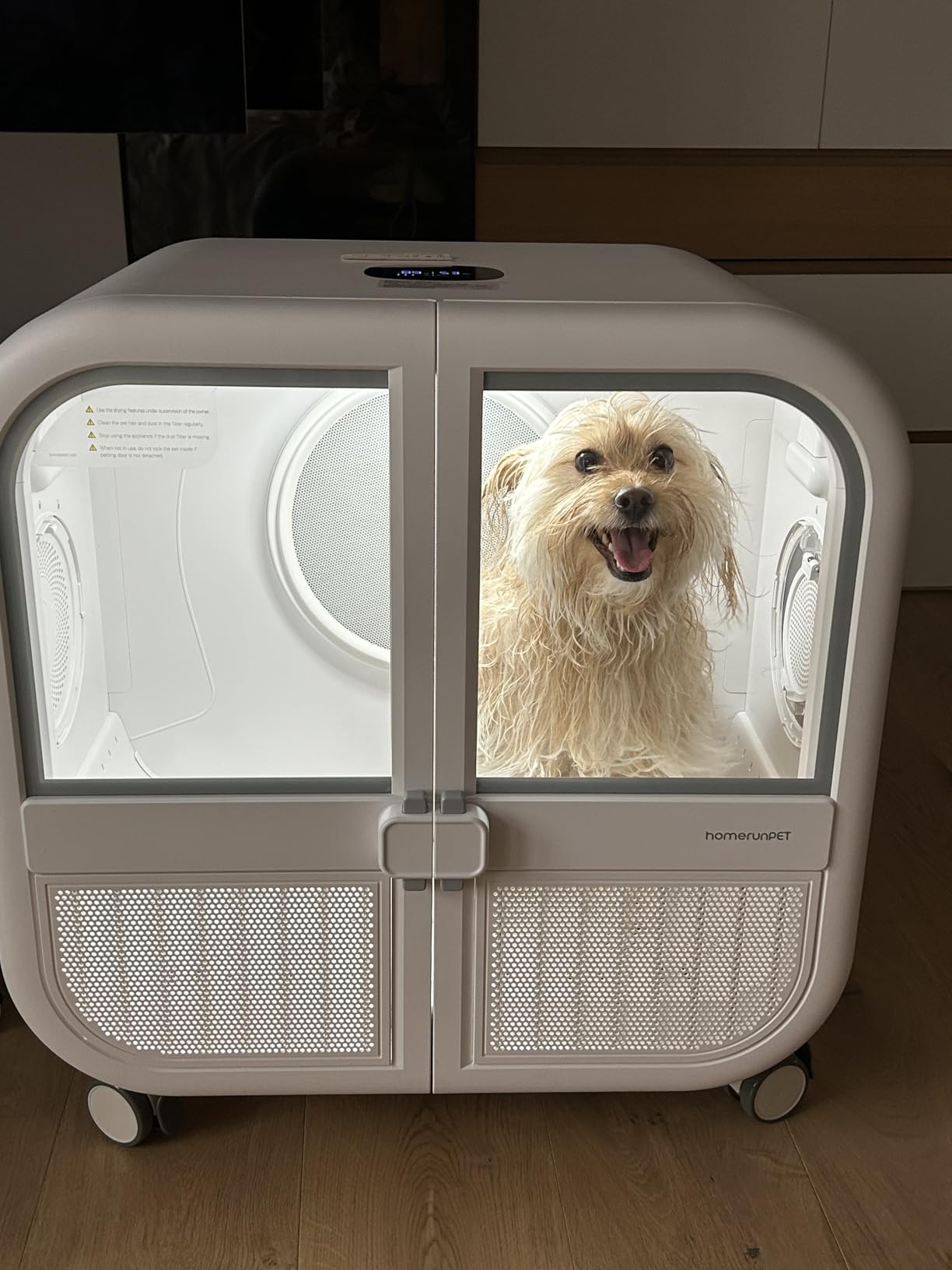 HomeRunPet 135L Smart Pet Dryer Box for Medium Dogs & Cats, Ultra-Quiet Hands-Free Drying with Gentle Full-Body Airflow & Smart Temperature Control for Multi-Pet Homes (Drybo Ultra) customer photo 2