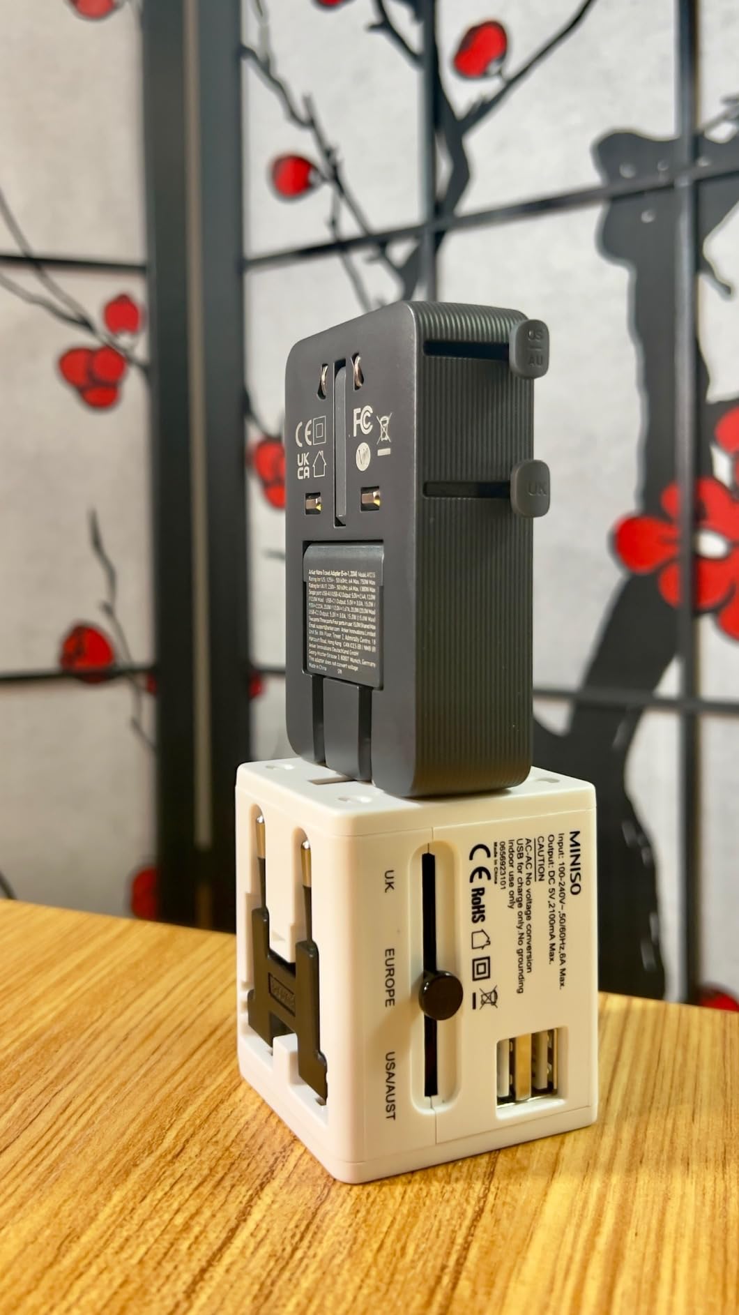Anker Nano Travel Adapter, 5-Port Power Adapter with 1× 2-Pin AC, 2 USB A, 2 USB C for 20W, Smart Temperature Control, Works in 200+ Countries, Not a Voltage Converter, Travel Essentials (1-Pack) customer photo 2