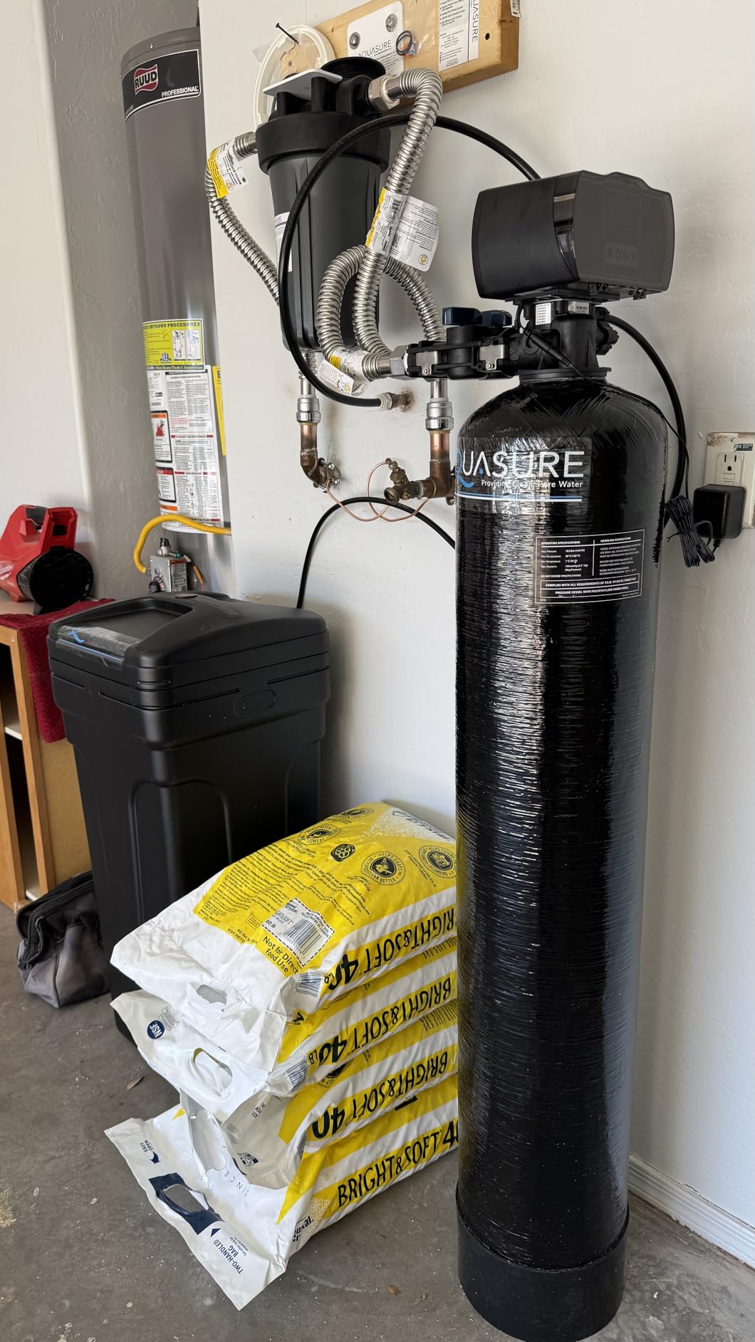 Aquasure Harmony Series 40,000 Grains Whole House Water Softener with High Performance Automatic Digital Metered Control Head | Reduces Hardness & Minerals | Improve Water Quality | for 3-4 bathrooms customer photo 1