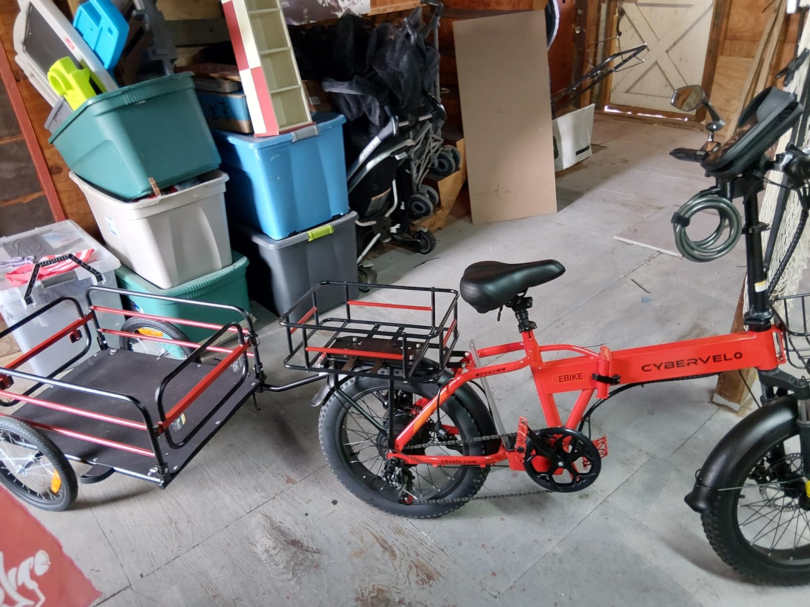 Cybervelo 1000W Folding Electric Bike, 48V 20.8AH Large Removable Battery E-Bike, 30+MPH, 80 Miles Max Range, 20