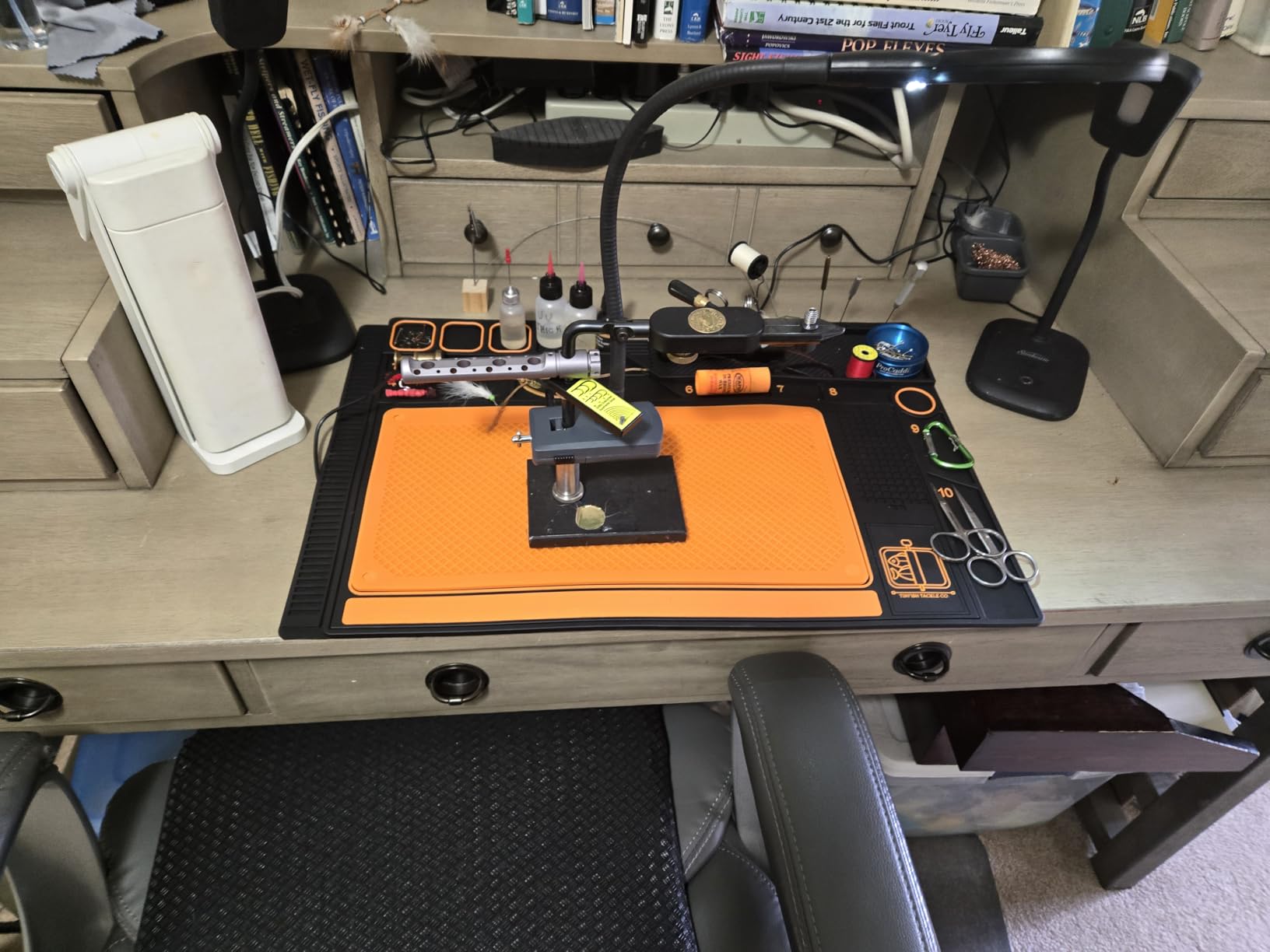 Tinfish Tackle Co. Fly Tying Mat | Fly Tying Material Organizer | Mat Only | No Fly Tying Vise or Tools | customer photo 1