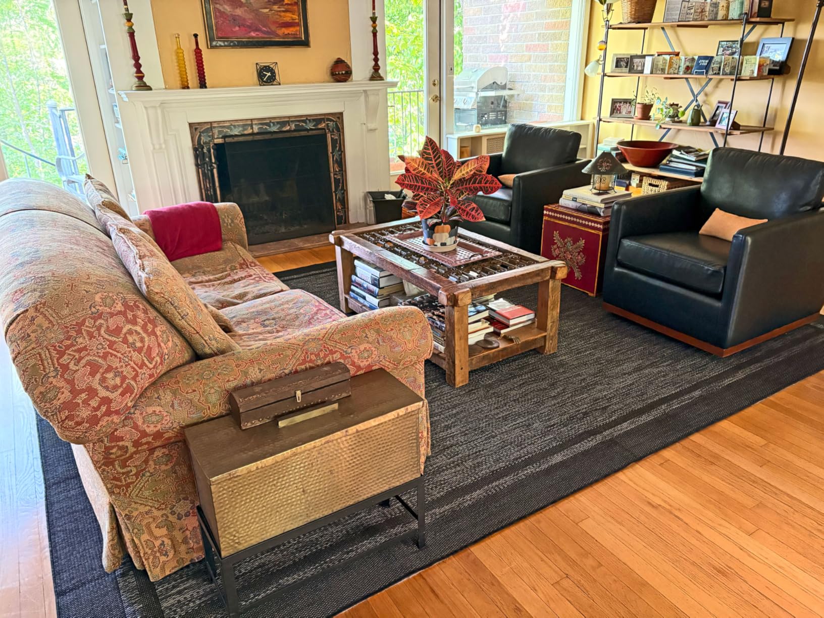 CAMILSON Outdoor Rug 9x12 - Large Modern Waterproof Washable Non-Shedding Outside Rug for Patios and Porches, Easy-to-Clean Indoor Outdoor Area Carpet, Bordered Jute customer photo 2