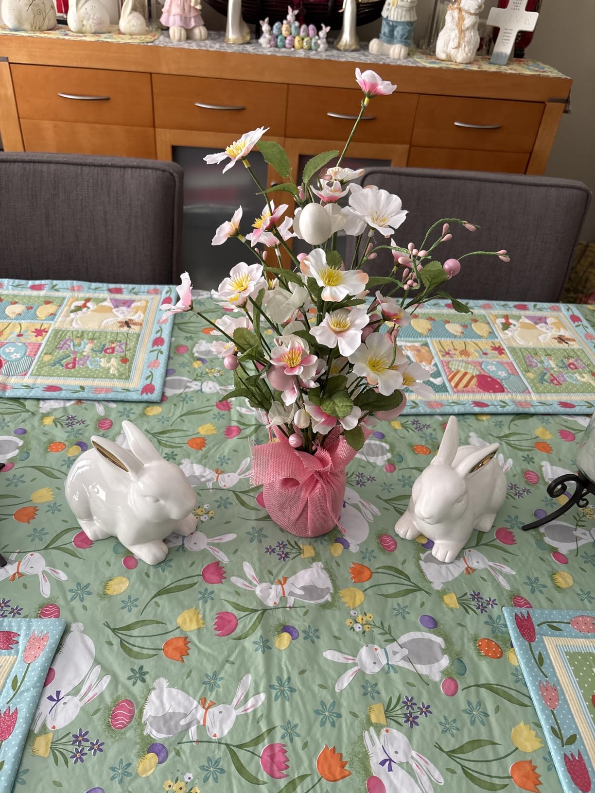 Super Holiday Easter Decorations, 18 Inch Artificial Easter Pink Egg Flower Tree Tabletop Decorations, for Home Party Wedding Holiday Spring Summer Decor customer photo 1