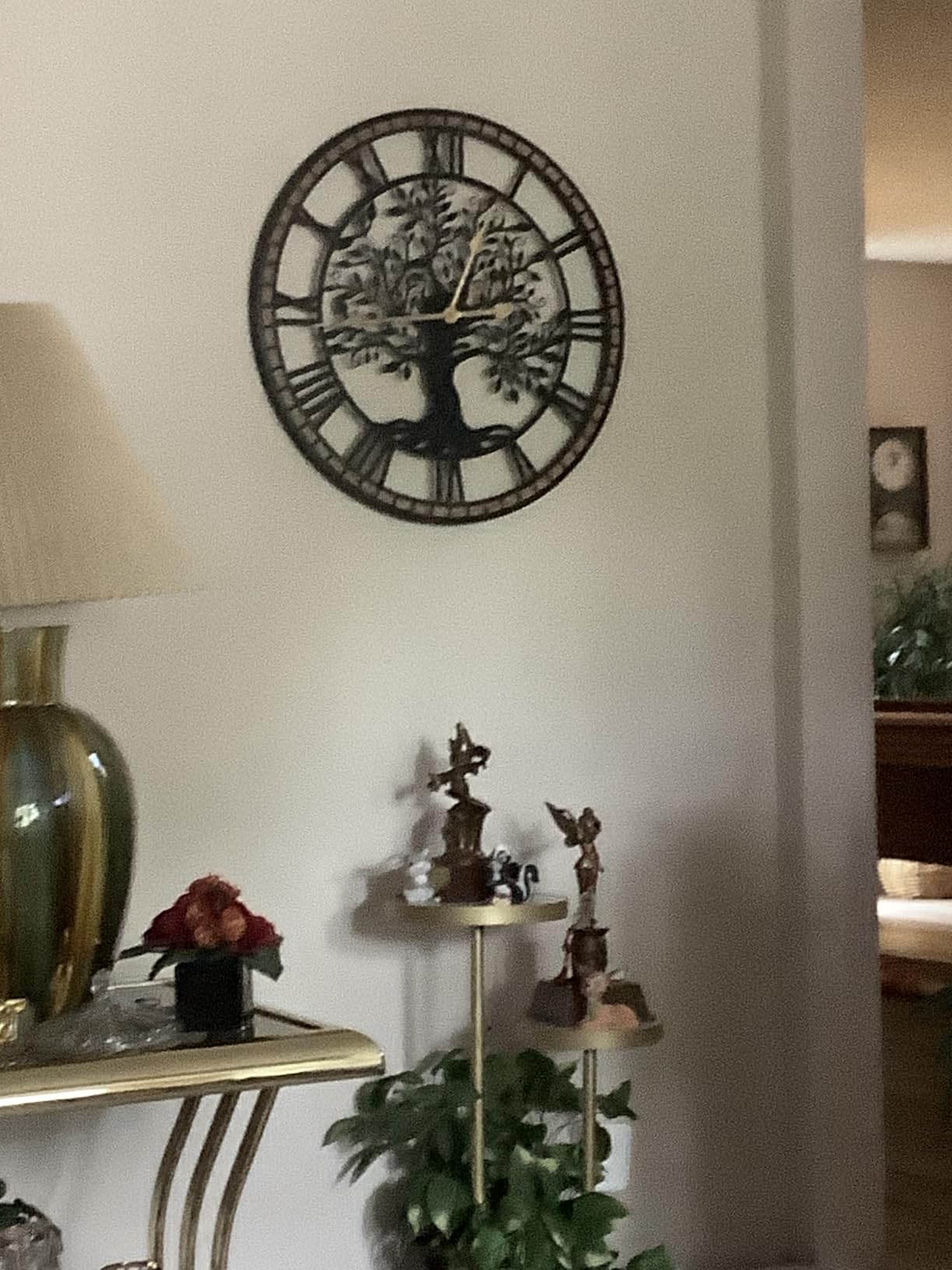 Micasso Farmhouse Large Wall Clock: 24Inch Rustic Tree of Life Metal with Wood Frame - Vintage Battery Operated Wall Clocks for Living Room/Office/Bedroom - Home Decor for Fashion-Conscious customer photo 1