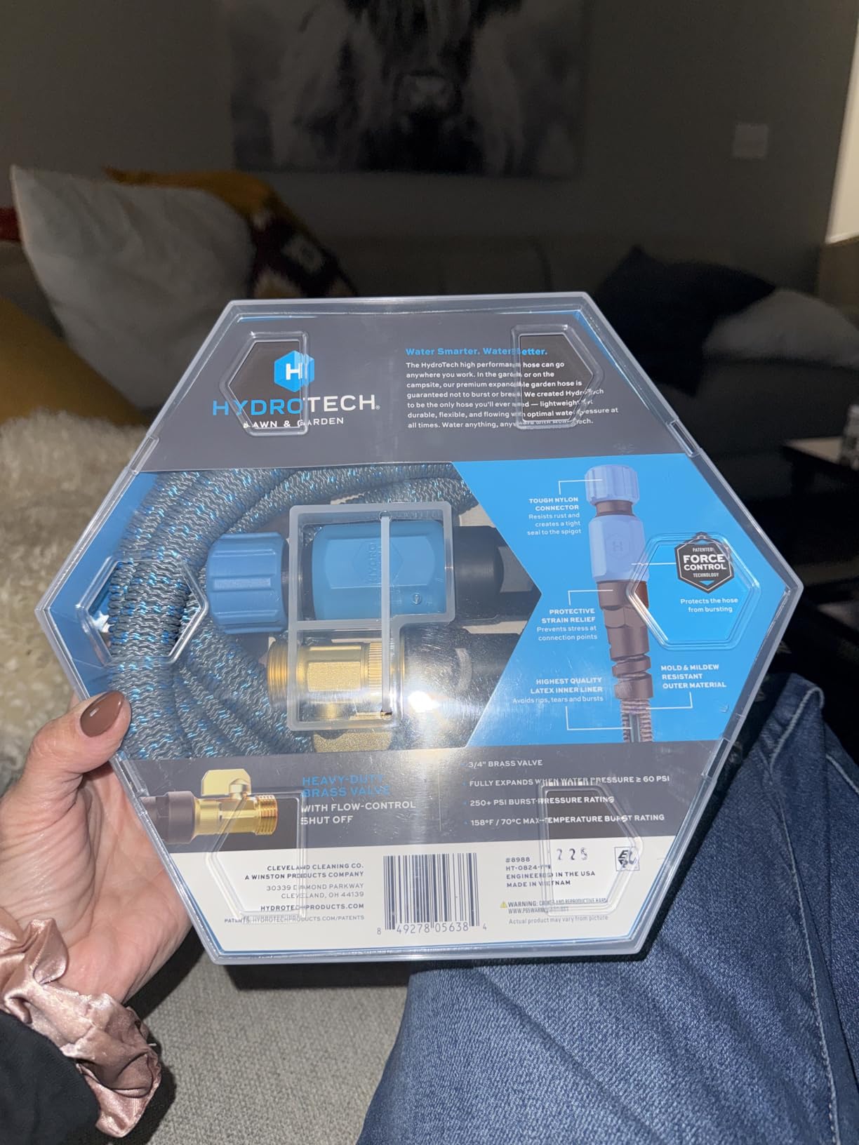 HydroTech 100 ft Expandable Garden Hose with Patented Force Control Technology - 5/8