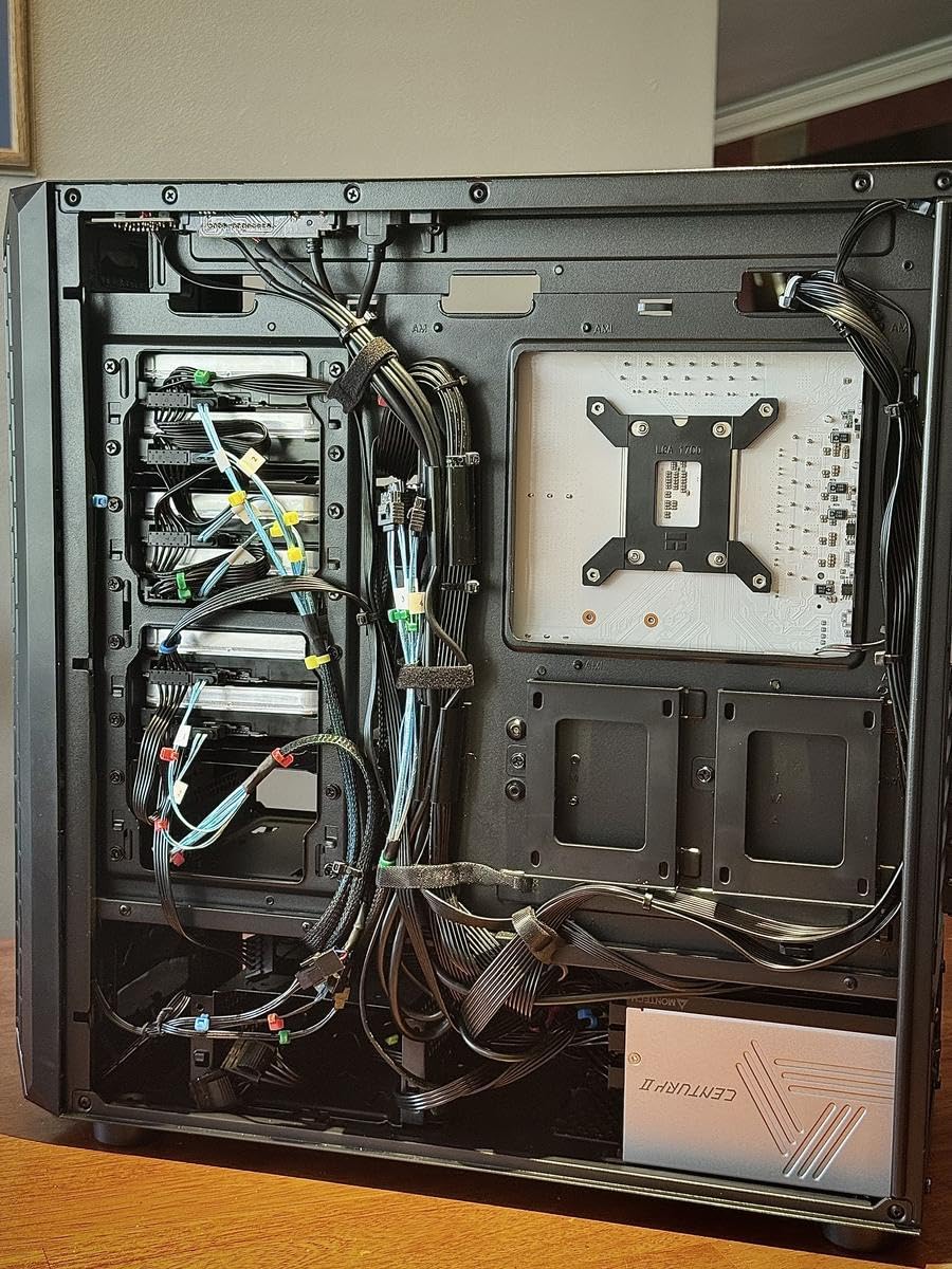 DARKROCK Classico Max Storage Master E-ATX Computer Case with 4x120mm Black Fan, 10 x3.5 HDD+3 x2.5 SDD USB 3.0 Ready, 360mm Radiator Supported, Vertical Slots for GPU Vertically Mount - Black customer photo 1