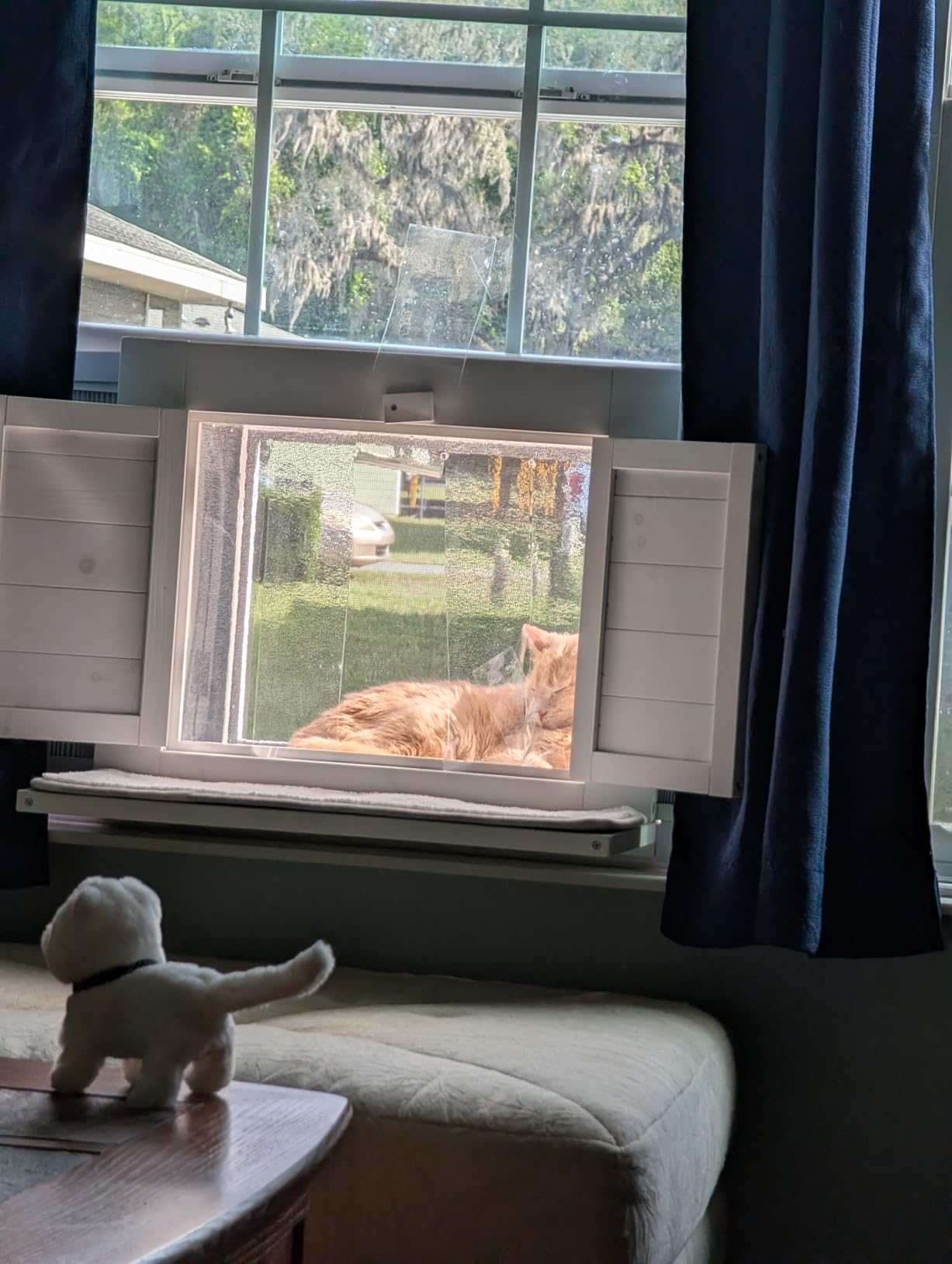 GDLF Cat Window Box, Universal Cat Window Perch Catio with Mosquito Proof, Fits Double Hung Frames 24
