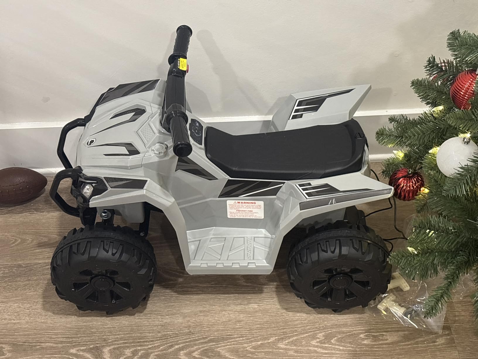 Best Choice Products 6V Kids Ride On Toy, 4-Wheeler Quad ATV Play Car w/ 1.8MPH Max Speed, Treaded Tires, Rubber Handles, Push-Button Accelerator - Gray customer photo 2