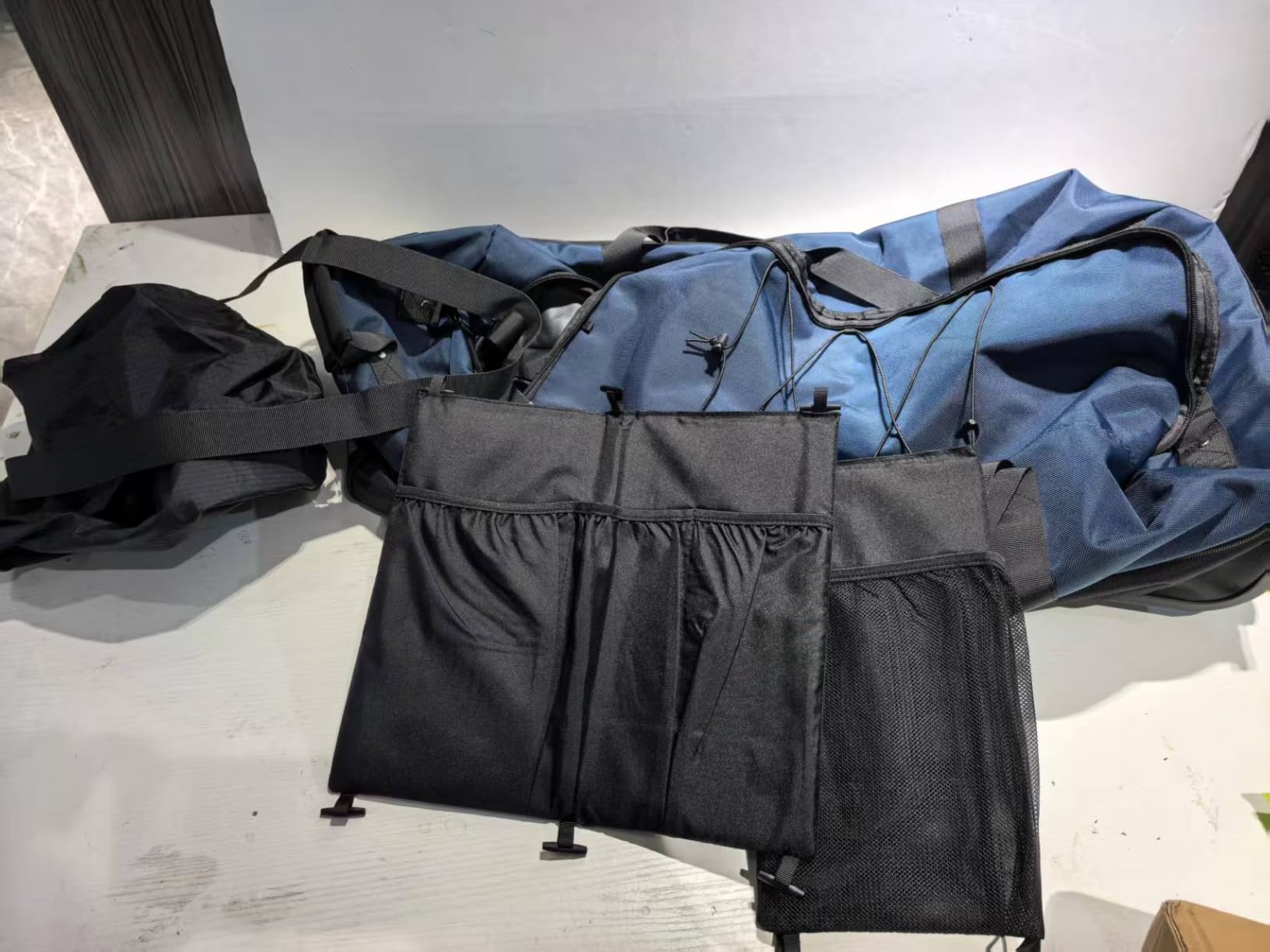 110L Expandable to 140L 32 Foldable Oxford Soft-Sided Rolling Duffle Bag with 2 Heavy-Duty Wheels, 3 Large Compartments, Adjustable Shoulder Strap and Attached Organizer Pouch customer photo 2
