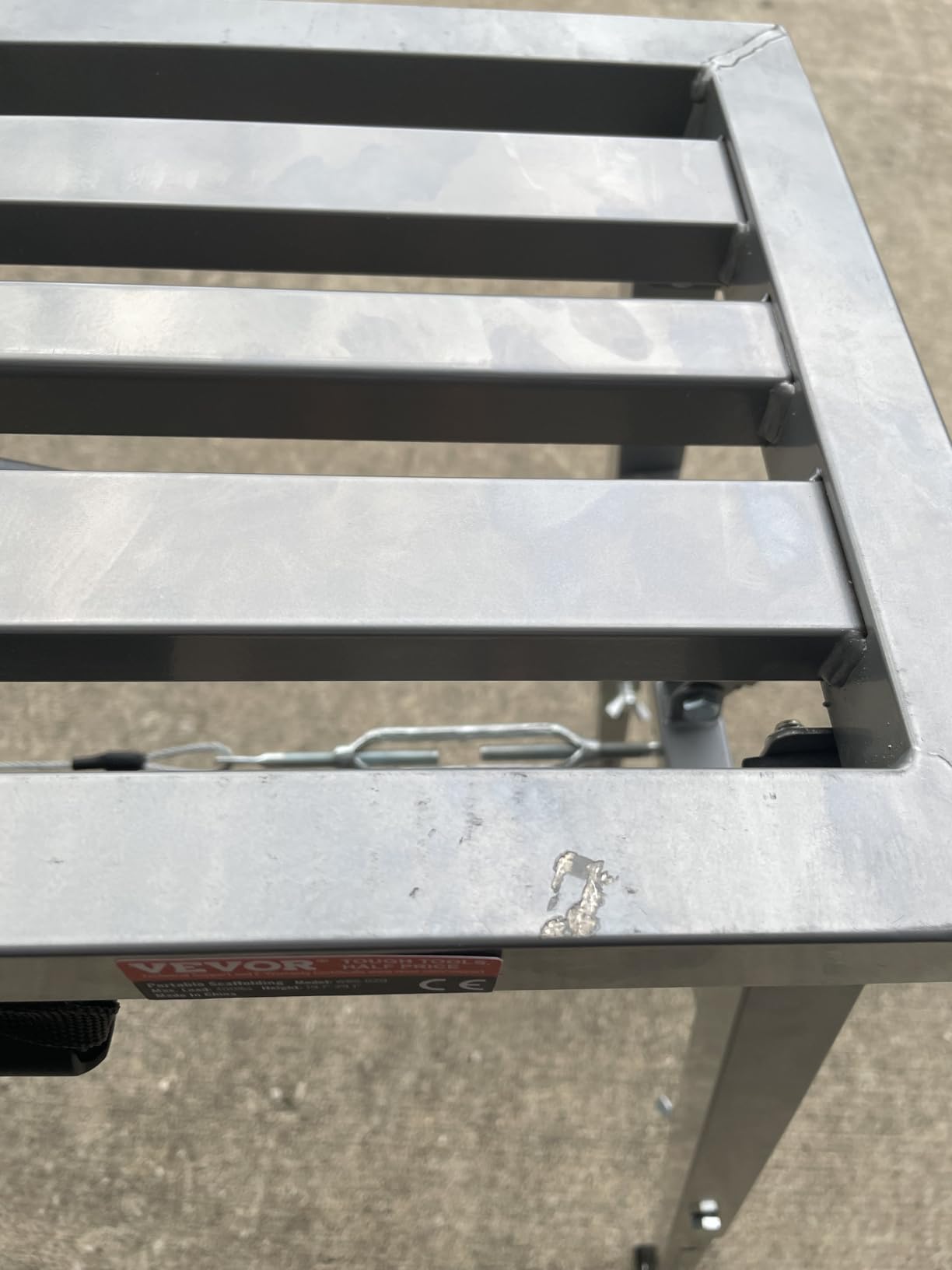 VEVOR Work Platform, 63x15 Portable Scaffolding Platform, Folding Steel Step Ladder 800 lbs Load Capacity customer photo 2