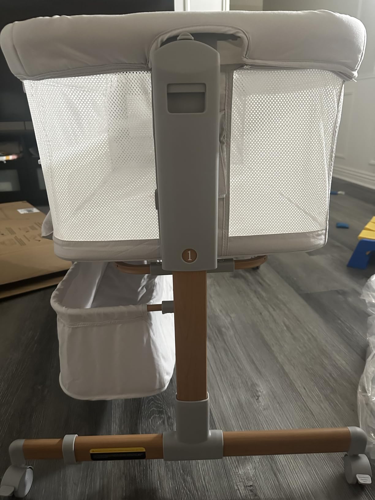 Baby Bassinet Bedside Sleeper, 3-in-1 Rocking Bassinet for Baby with 6-Level Height Adjustable, 4 Wheels & Breathable Mesh Walls, Portable Bedside Bassinet with Mattress for Newborn customer photo 2