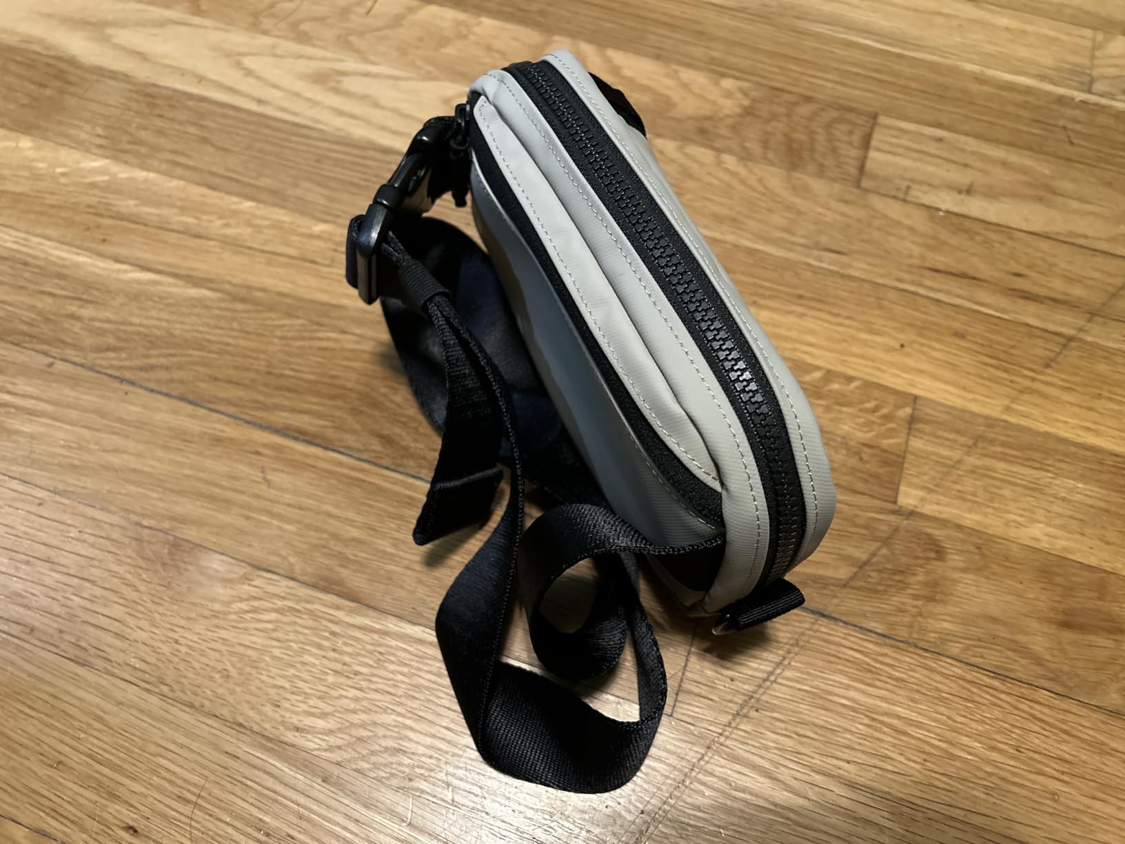Gymreapers Travel Small Crossbody Bags for Men & Women with Hidden Pocket - Waterproof Crossbody Fanny Pack for Men with Adjustable Shoulder Sling Belt for Traveling, Running & Hiking (Gunmetal) customer photo 2