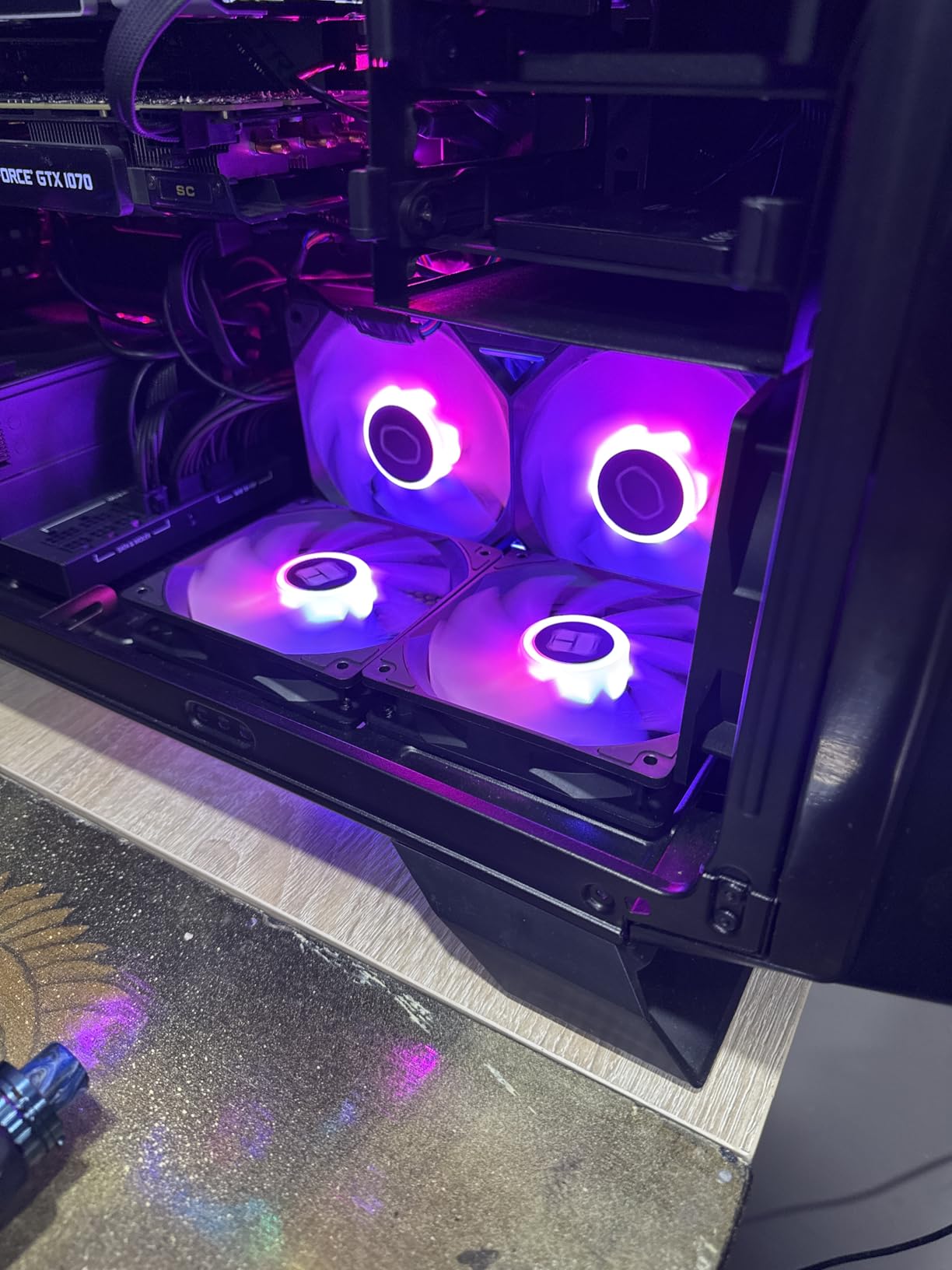Cooler Master MF120 Lite 120mm PC Case Fan | Liquid Cooler | Air Cooler 3-Pack, 120mm aRGB Lighting, aRGB Splitter, Dynamic PWM 1,750 RPM, Air Balance Blades, Hybrid | PBT Frame customer photo 1