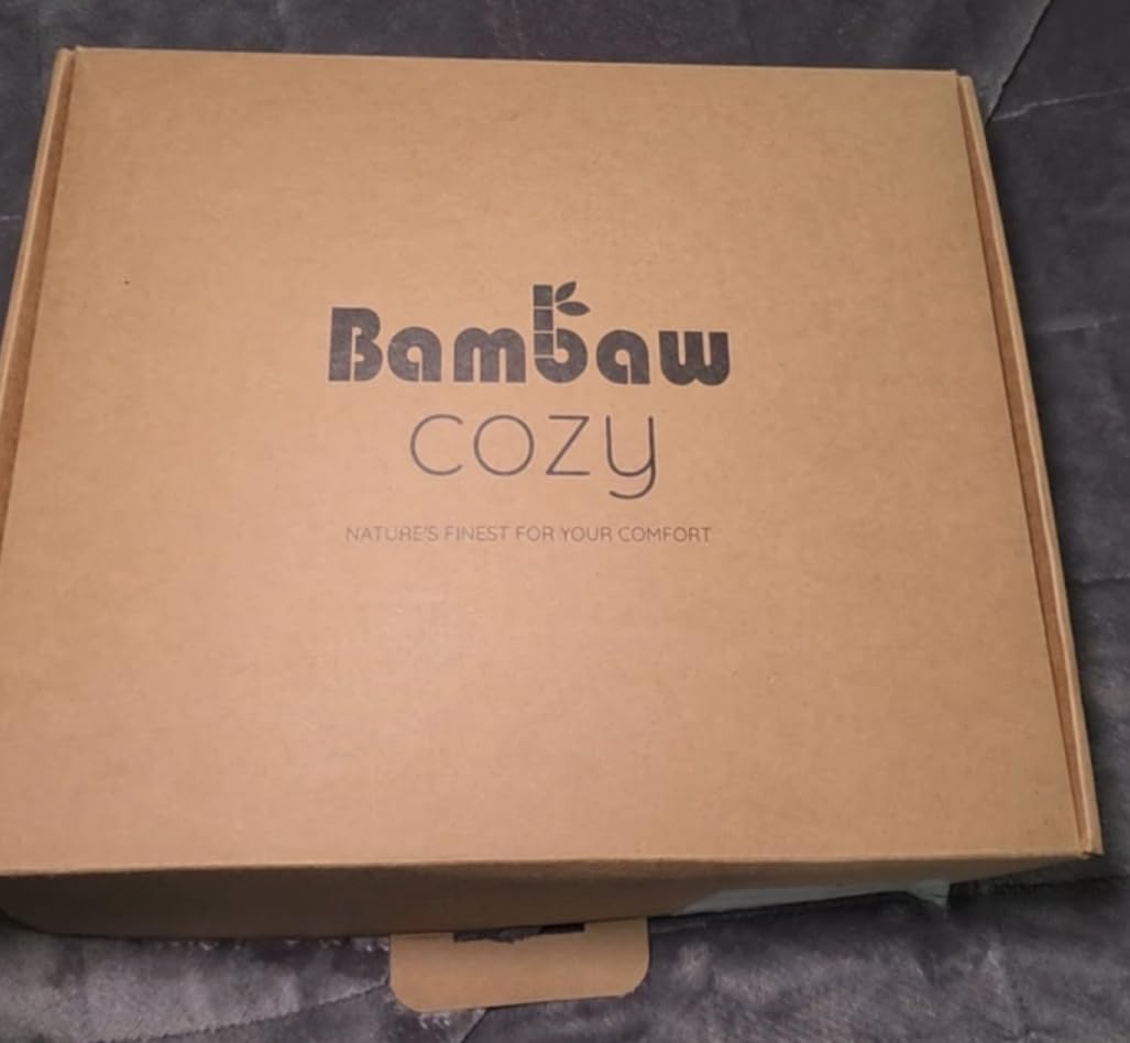 Bambaw 100% Viscose Derived from Bamboo Sheets Queen Size Set - 4pcs Cooling Sheet Set, Super Soft Sheets Queen Size, Luxury Bed Sheets, Deep Pocket Fits Up to 16'' Mattresses (Charcoal) customer photo 1