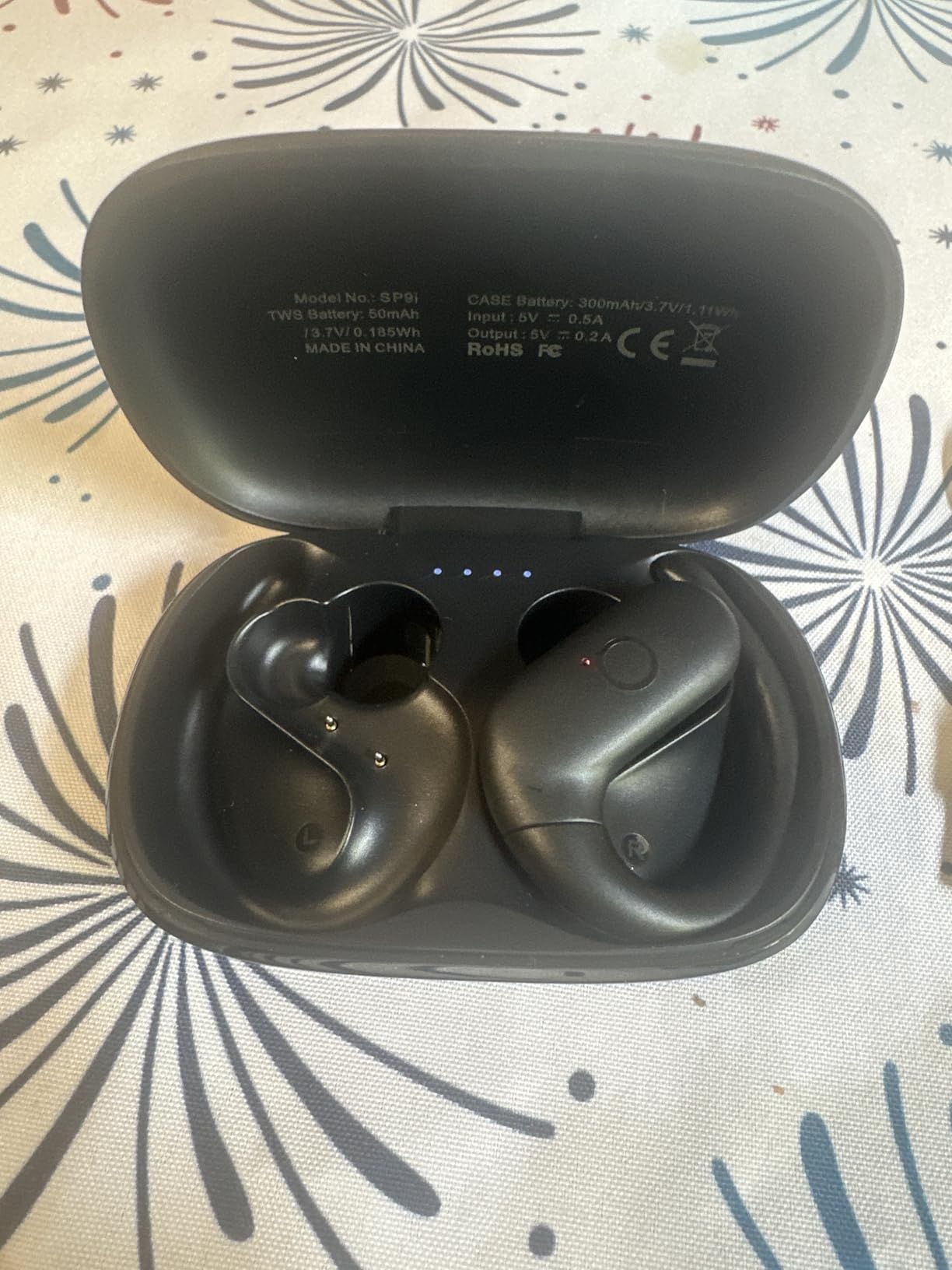 kurdene Wireless Earbuds Bluetooth Headphones Sport, Over Ear Buds with Deep Bass Sound, 60Hrs Playtime Earphones Redesigned Comfort Fit with Earhooks for Running,Meeting,Workout-Black customer photo 2
