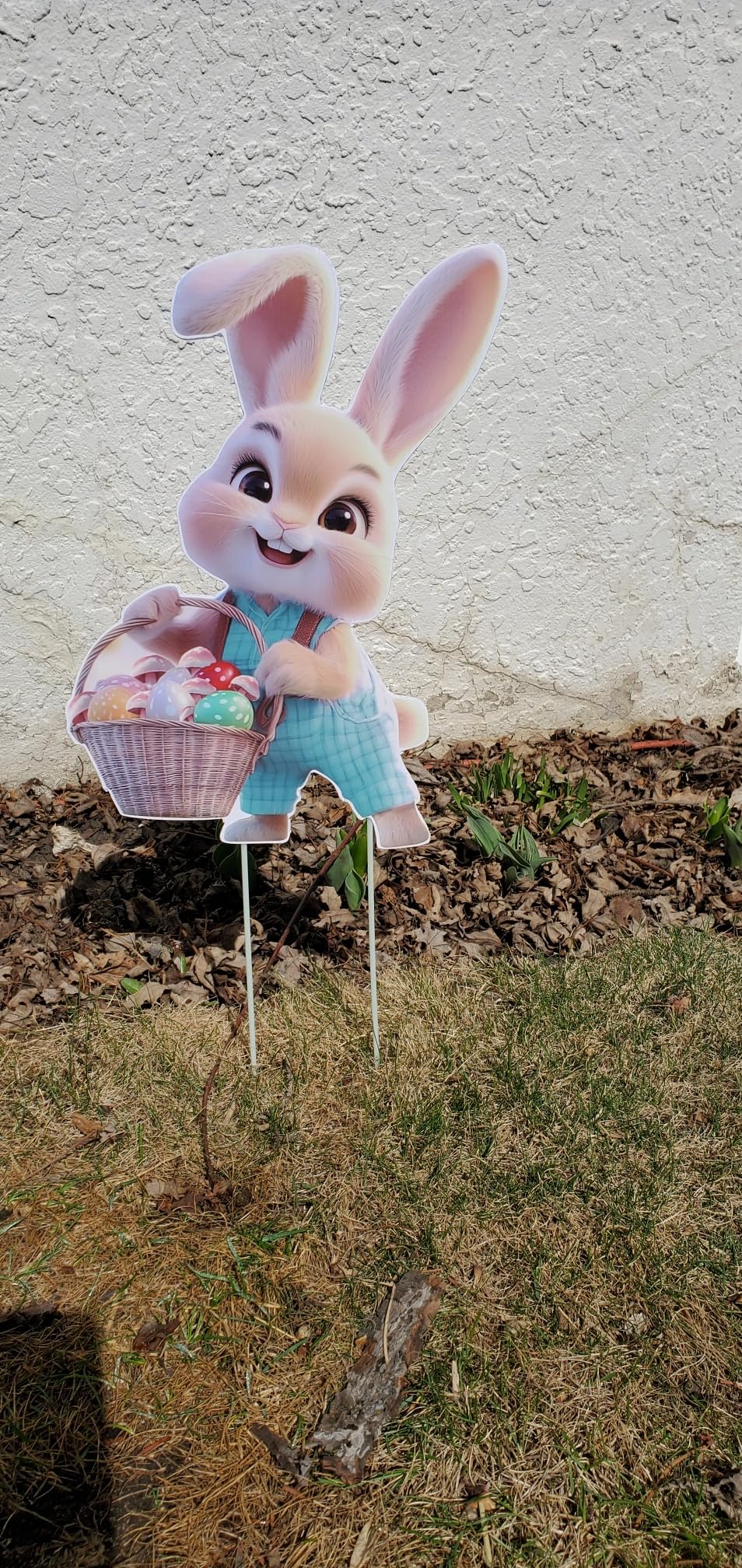 8 PCS Easter Yard Decorations Outdoor, Outside Decoration for Yard, Waterproof Bunny Decorations, Cute 3D Plastic Rabbit Yard Signs with Stakes, Easter Lawn Ornaments for Garden Lawn Patio Home Decor customer photo 1