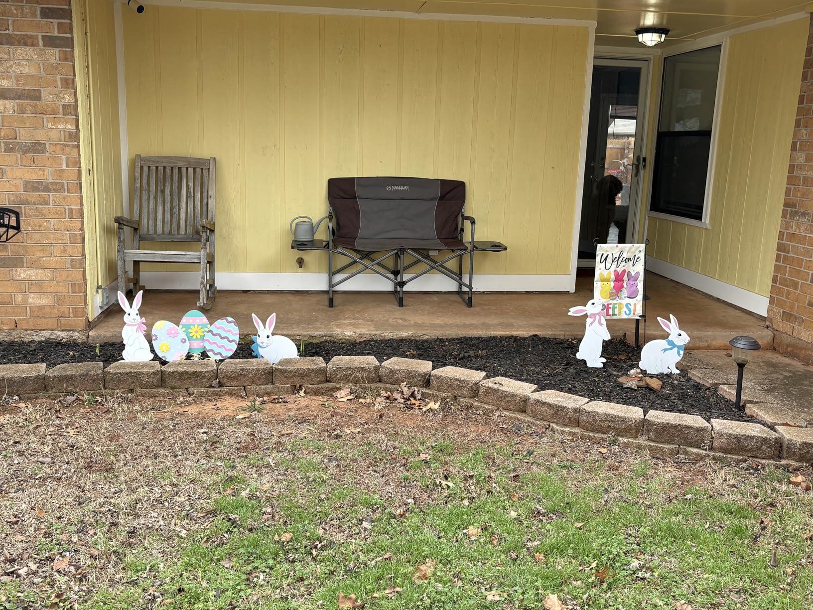 Easter Garden Flag (12x18) Double Sided - Welcome Bunny Spring Yard Flag - Easter Decorations Outdoor - Holiday Flag for Porch Patio Lawn Garden Decor customer photo 1