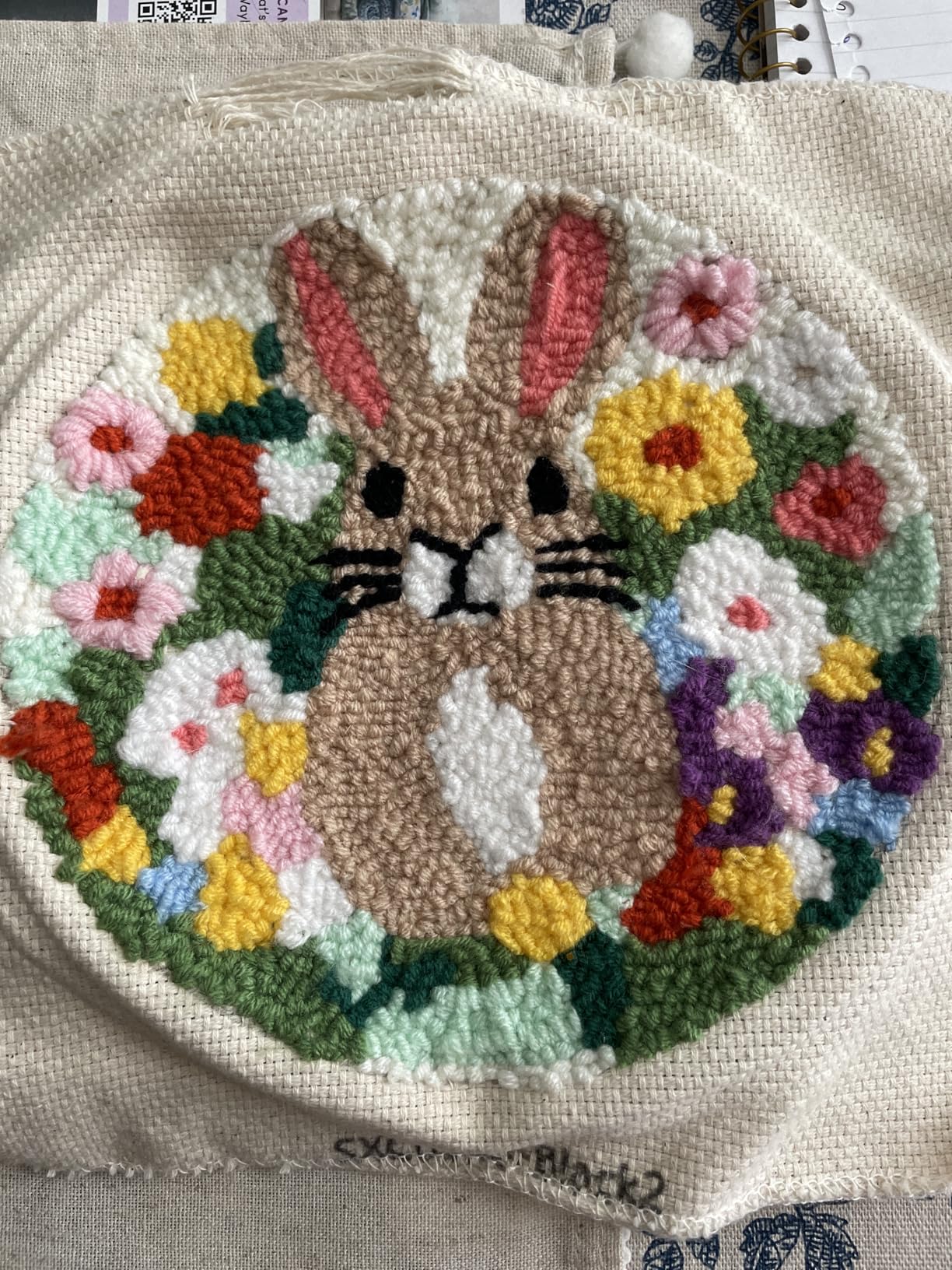 Punch Needle Kits Abstract Colorful Tree Easy for Beginners DIY Punch Needle Yarn Starter Embroidery Set for Craft Lovers with Printed Pattern and Hoop for Home Decor 20x20cm(3) customer photo 2