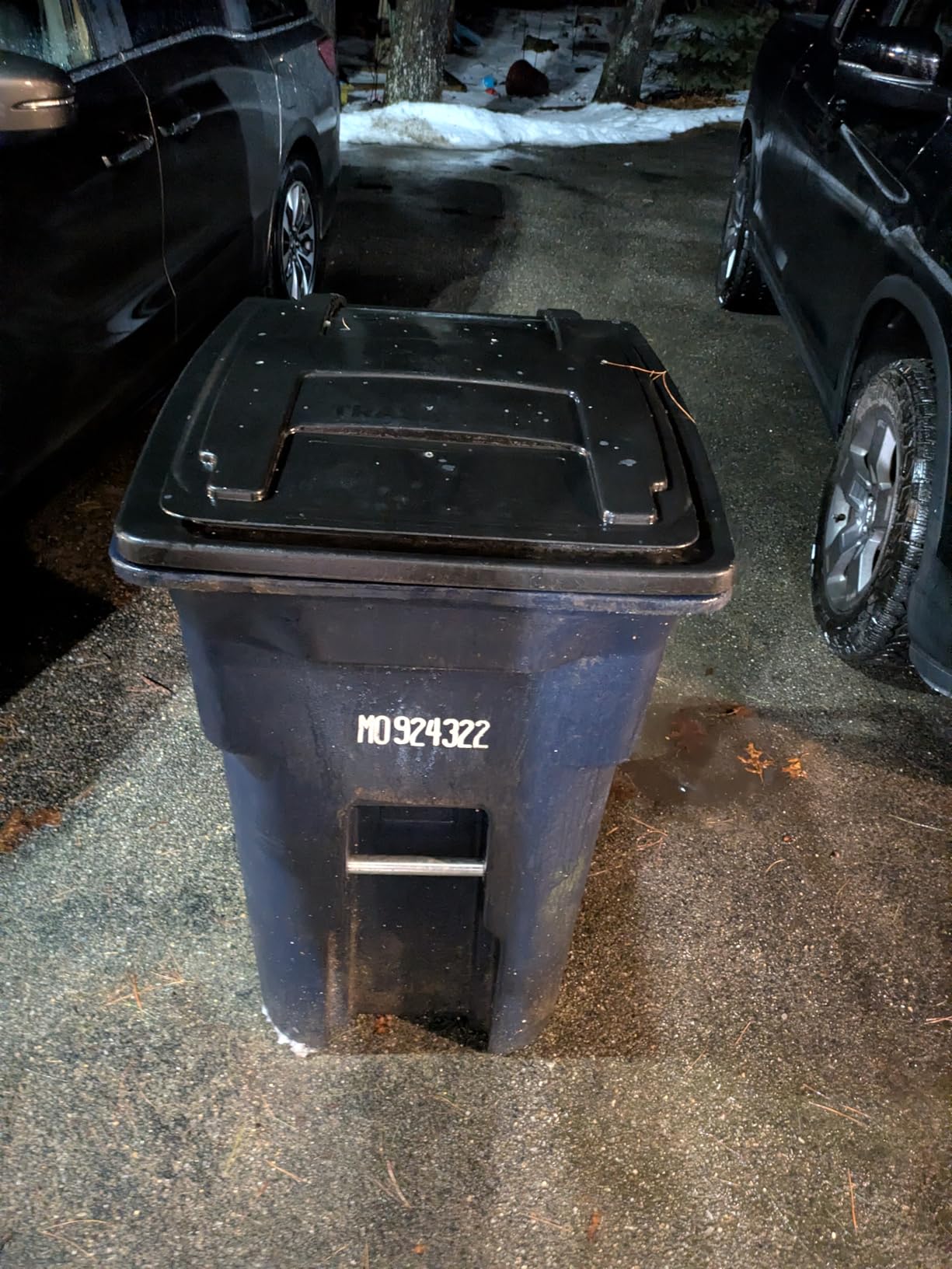 Manual Trash Compactor,Compacting Trash Can for Kitchen,Waste Recycling Hand Tool for Outdoor,with Adjustable Handle,Touchless Trash Bin Compactor for 120-660L Wheelie Bins(Black) customer photo 2