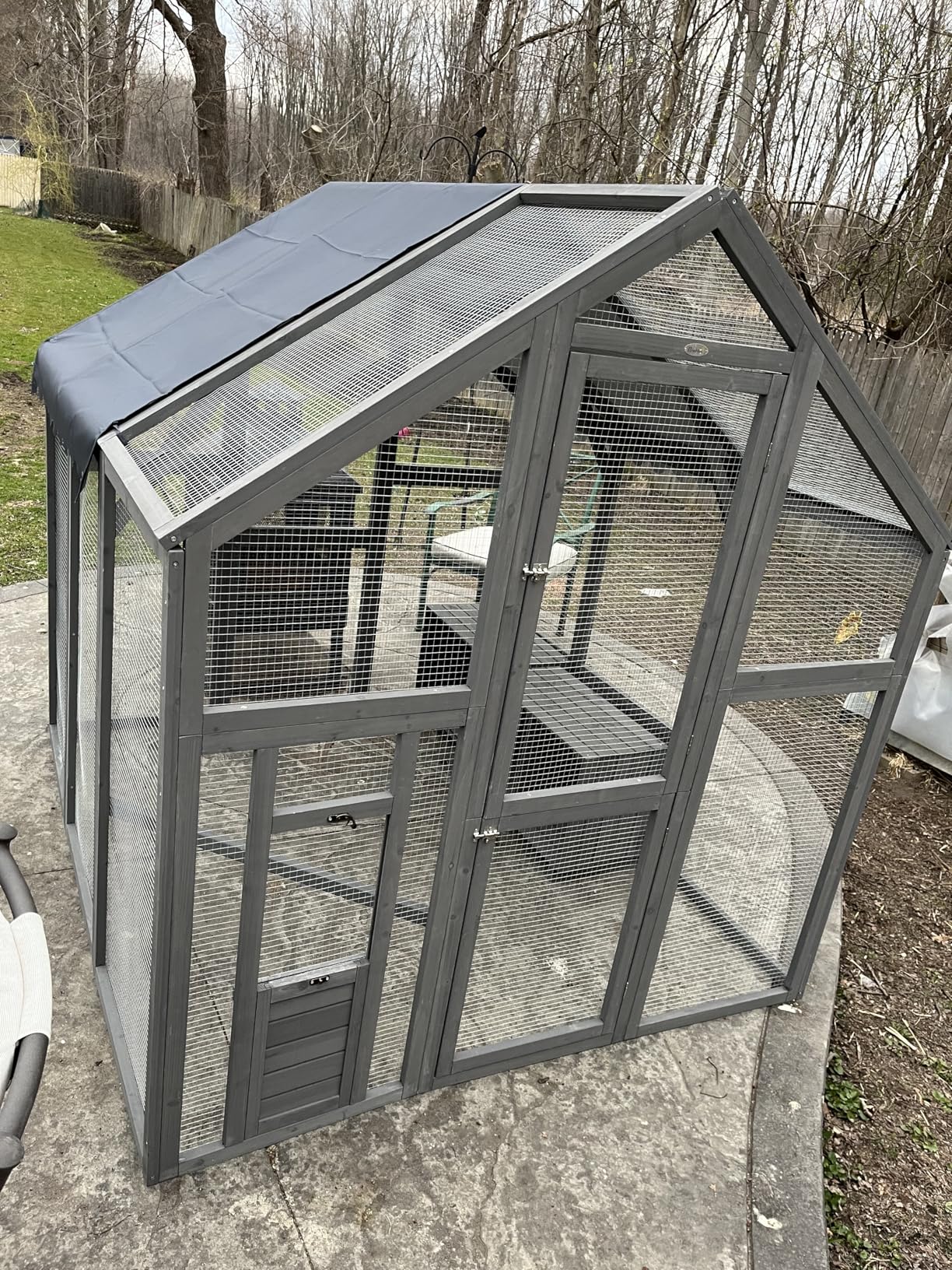 PawHut Large Wooden Chicken Coop for 6-8 Hens with Walk-in Run customer photo 1