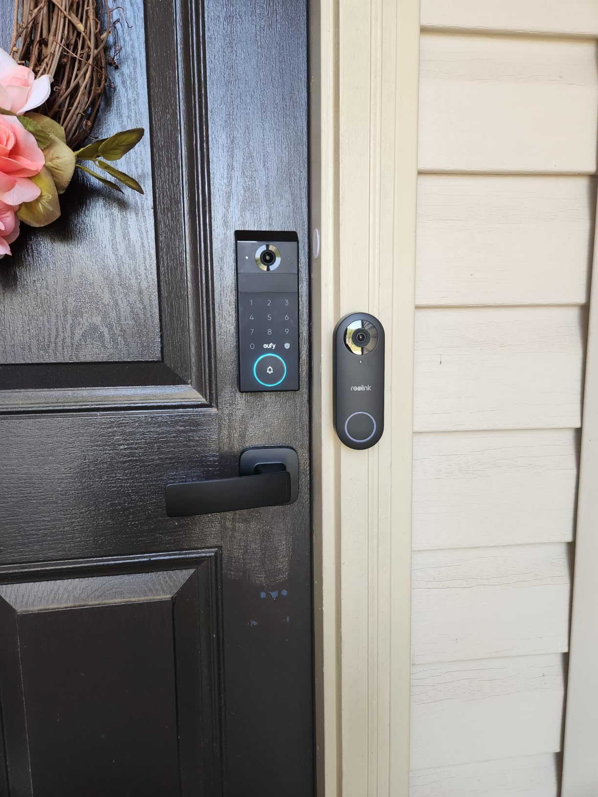 eufy Security Smart Lock FamiLock S3 Max with Palm Vein Recognition, Keyless Entry Front Door Lock, Wi-Fi Keypad Deadbolt+ 2K HDR Doorbell Camera, 16GB Built-in Storage, BHMA 1, Rear Lock Video Screen customer photo 2
