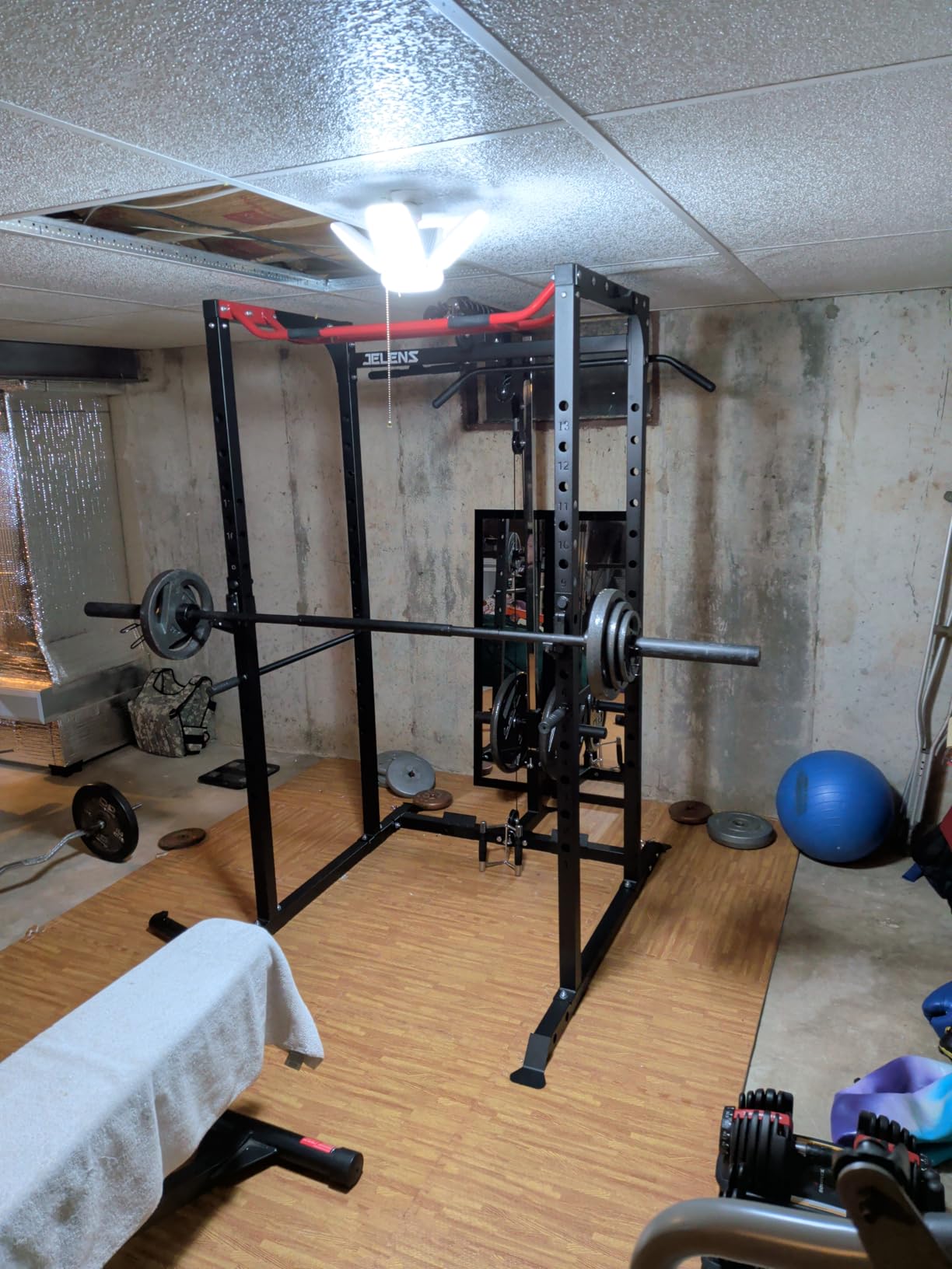 JELENS S11 Power Cage, 2000LB Multi-Function Power Rack with LAT Pulldown customer photo 1