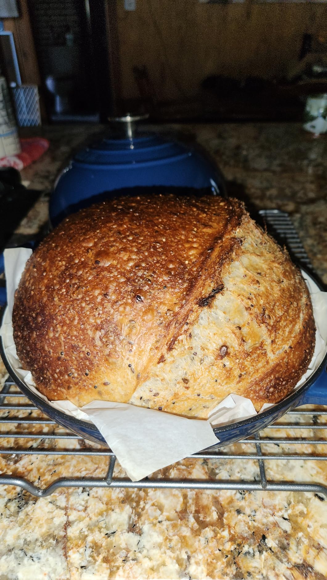 CUKOR 7QT Dutch Oven Pot With Lid, Enameled Cast Iron Dutch Oven For Bread Baking, Non-Stick Bread Pot for Oven/Stovetop (Roast, Braising, Stewing, Soups) customer photo 1