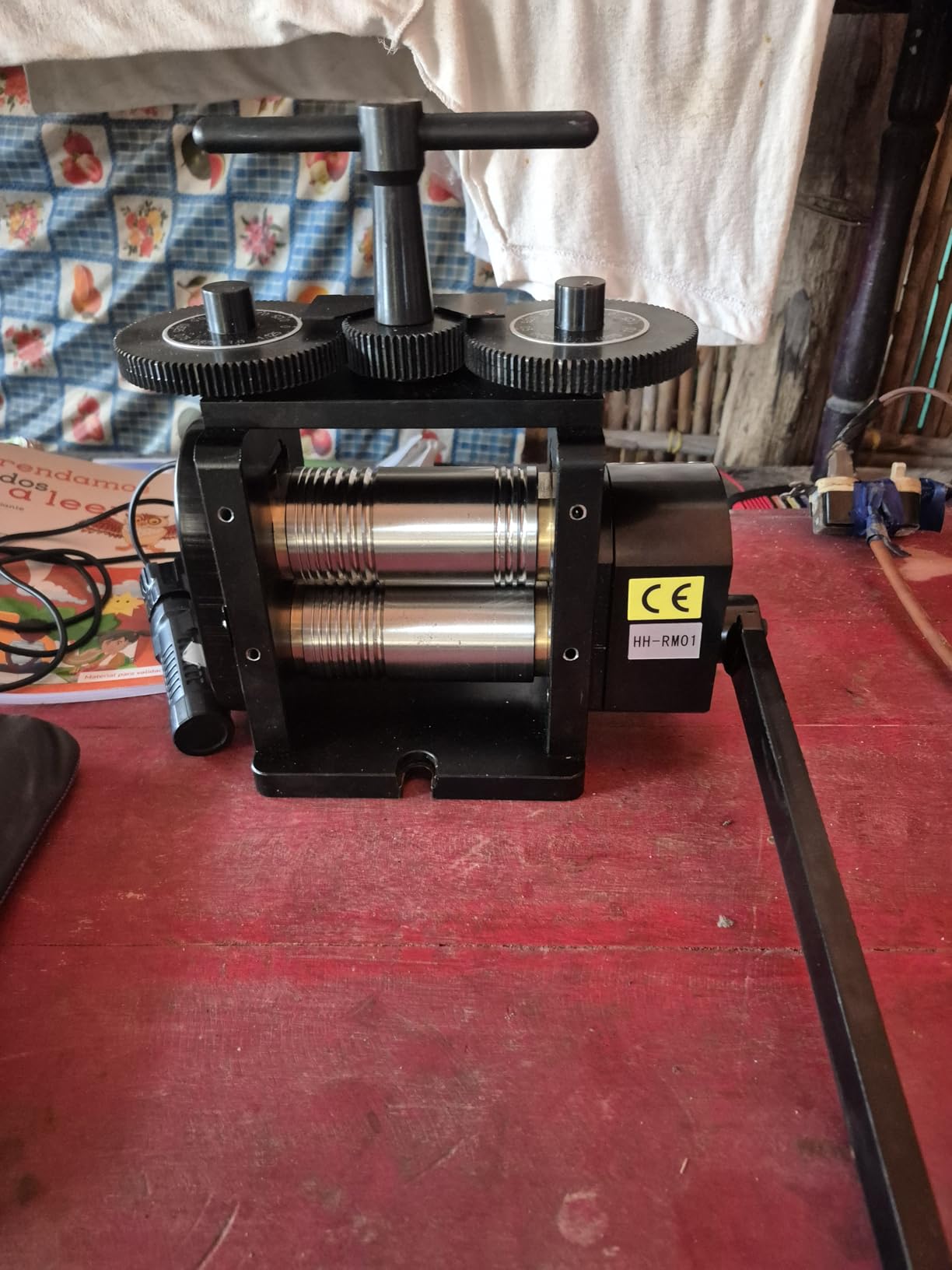 Lakimi Black 130MM Rolling Mill Machine - Flat Metal Jewelry Engraving Tool for Ring Making, Gold & Silver Processing LK-RM01A customer photo 1