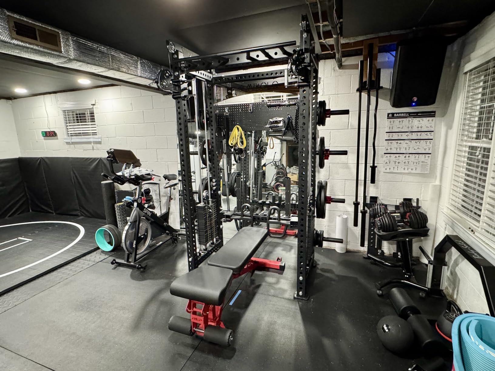 Anubis-2.0 Smith Machine, 2000LBS Power Cage with LAT Pulldown & Cable Crossover, Multi-Function Trainer with Aluminum Pulley System customer photo 2