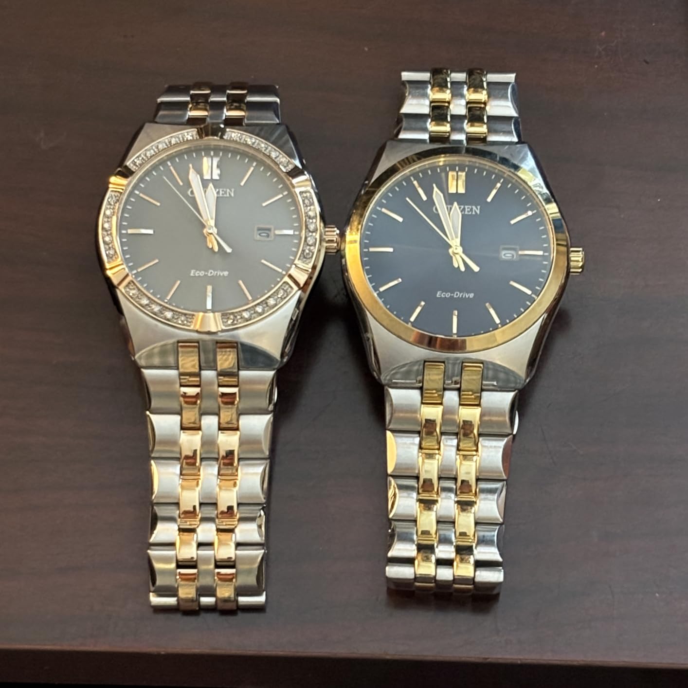 Men's Eco-Drive Corso Diamond Bezel Watch, Two-Tone Stainless Steel Bracelet Watch, 3 Hand, Date customer photo 1