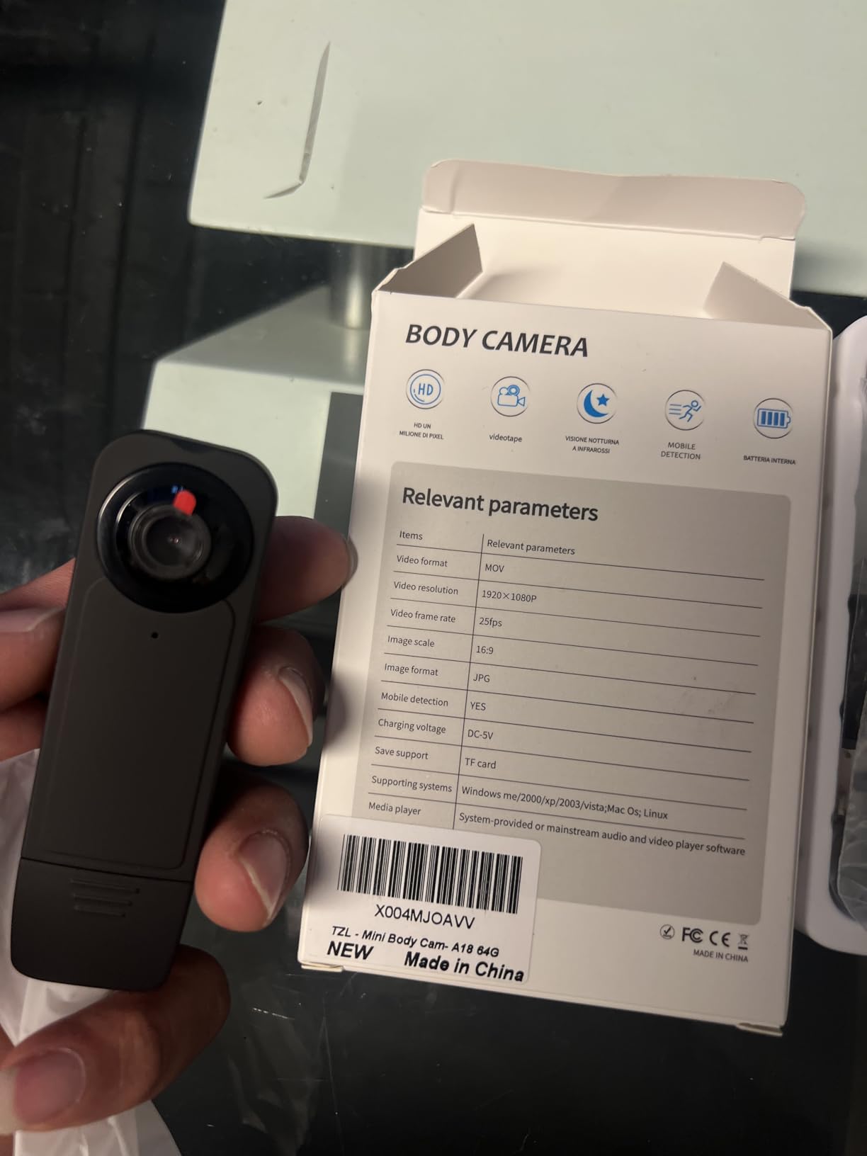 Mini Body Camera with Audio & Video Recording - Small POV Cam 1080P with 64G Card - Wearable Personal Portable Cameras Recorder DV - Night Version Camcorder for Security Work Records Guard Traveling customer photo 2