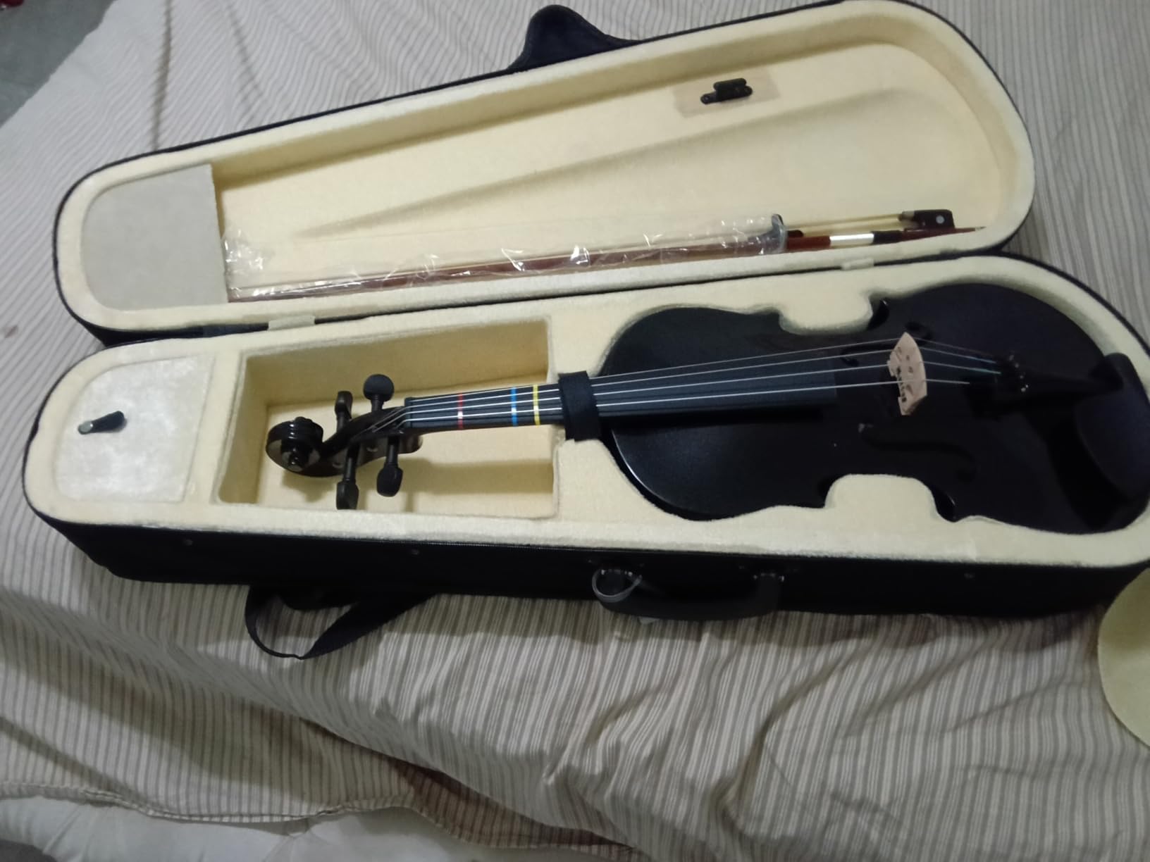 MA 16-Inch Solid Wood Viola in Purple Finish - Handcrafted 4/4 Size Acoustic Viola for Enthusiasts & Adults with Case, Bow, Rosin, Bridge & Strings customer photo 1