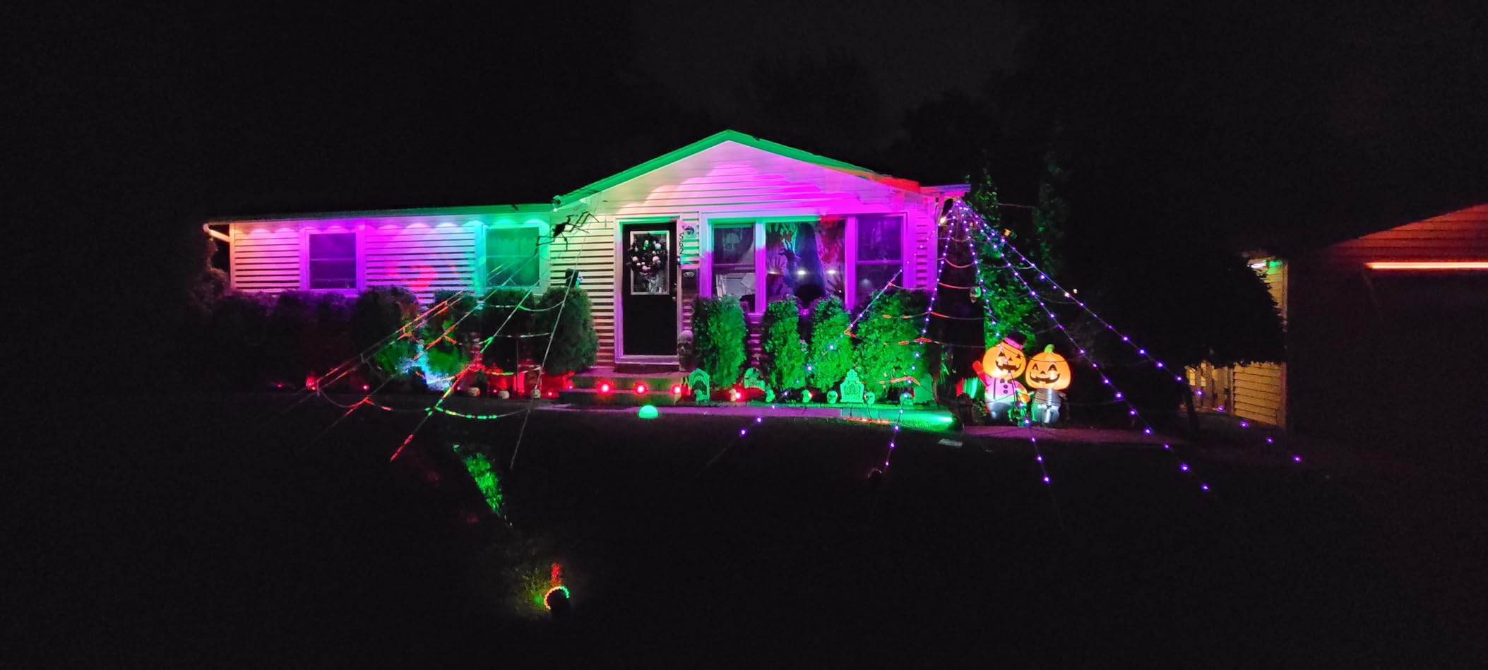 Halloween Projector Lights Outdoor - LED Rotating Skull & Ghost Projection Light customer photo 2