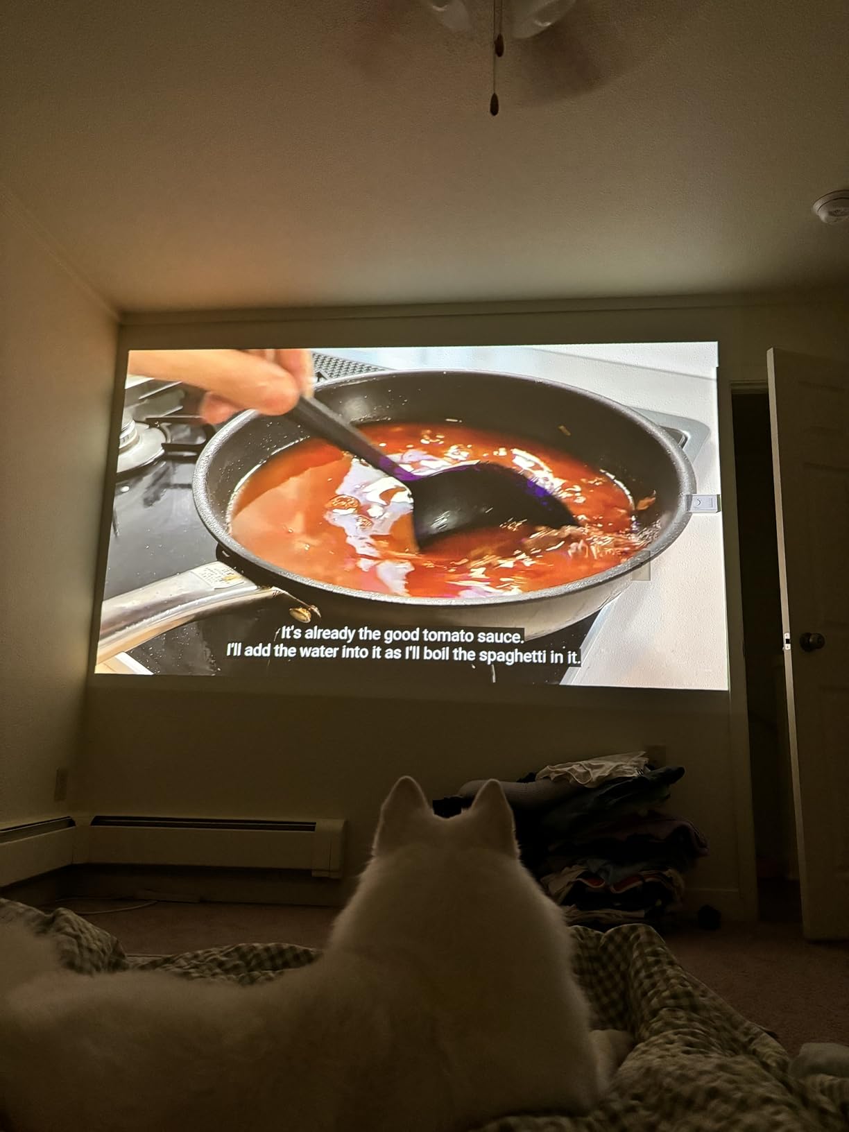 MoGo 4 2025 NEW Portable Projector with PowerBase Stand, 5 Hours of Playtime, Google TV with Licensed Netflix, 360° Adjustable Stand, 450 ISO Lumens, 2 x 6W Harman Kardon customer photo 1