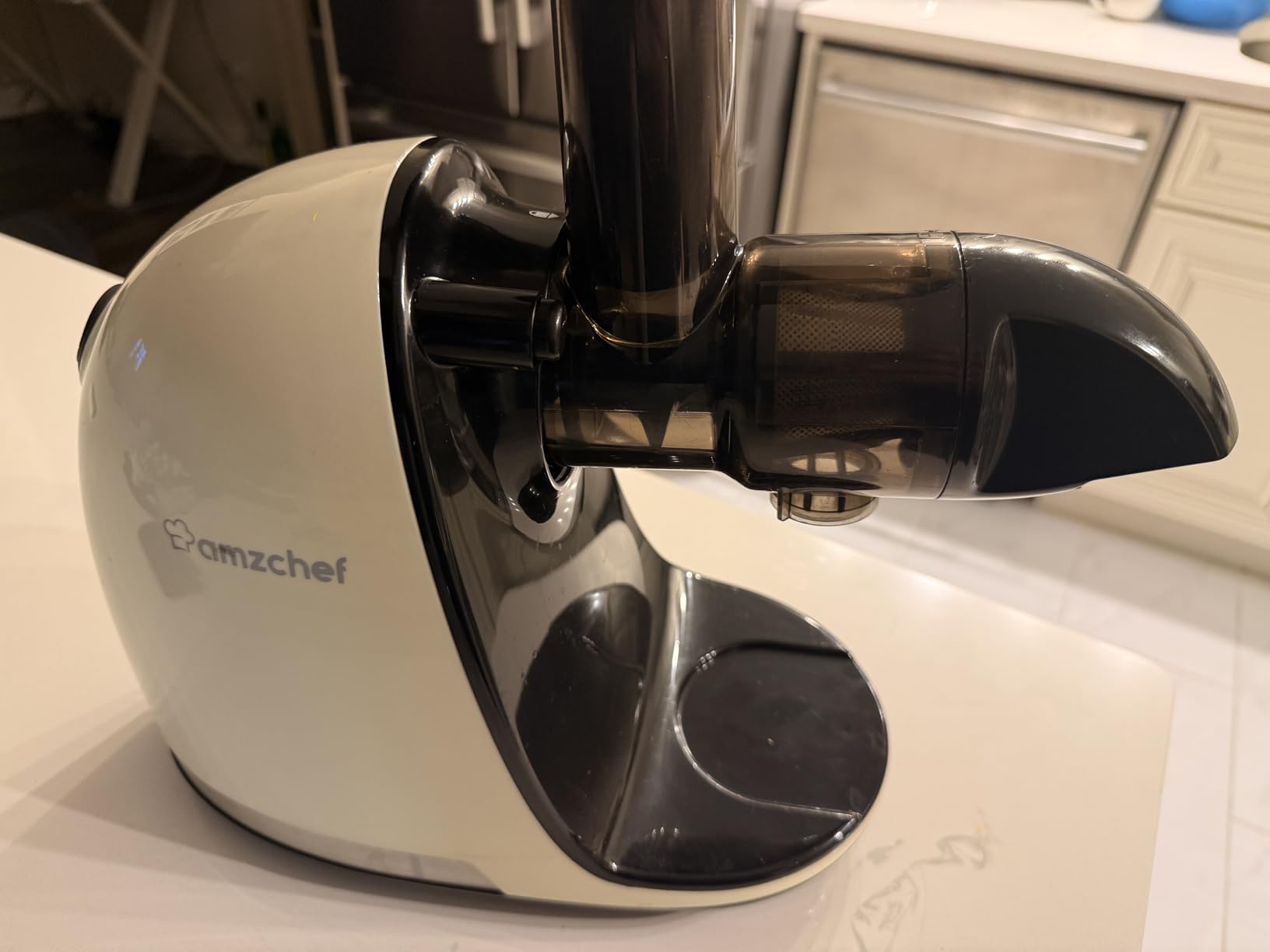 Juicer Machines - AMZCHEF Cold Press Masticating Juicer whole Fruit and Vegetable - Delicate Chew No Need to Filter - BPA Free Juice Extractor with 2 Cups and Brush- Ebony customer photo 1