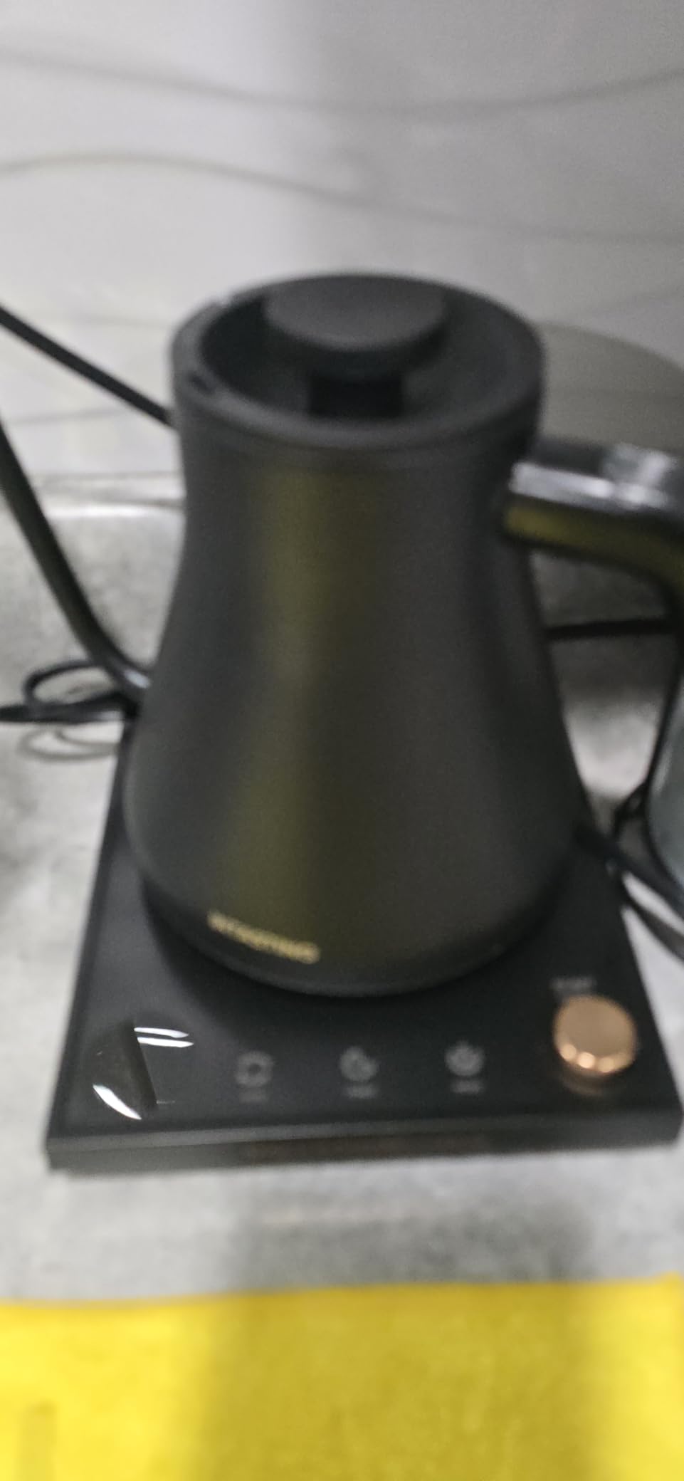 INTASTING Electric Kettles, Gooseneck Electric Kettle, ±1℉ Temperature Control, Stainless Steel Inner, Quick Heating, for Pour Over Coffee, Brew Tea, Boil Hot Water, 0.9L Black customer photo 1