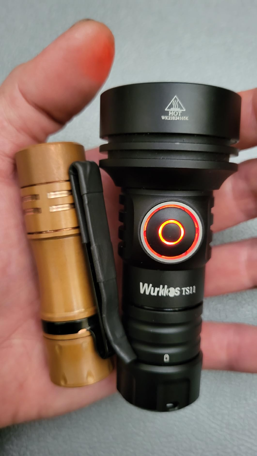 Wurkkos TS11 EDC Flashlight Rechargeable, Super Bright Led Pocket Flashlight with 616M Beam Distance, Compact LED Flashlight with Anduril 2.0 UI and SFT40 Led (Black) customer photo 2