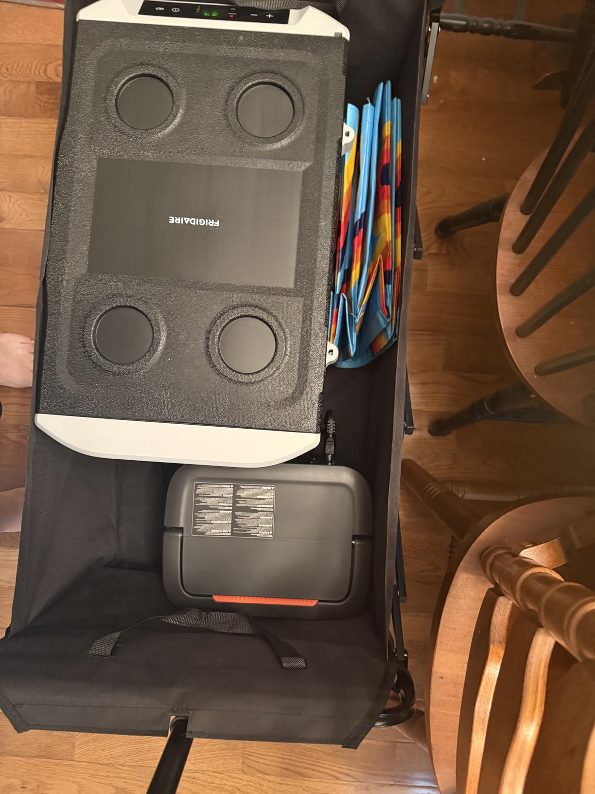 Frigidaire, 51 Qt. Portable Convertible Electric Refrigerator/Freezer Trolley - With App, Dual Zone, Black customer photo 1