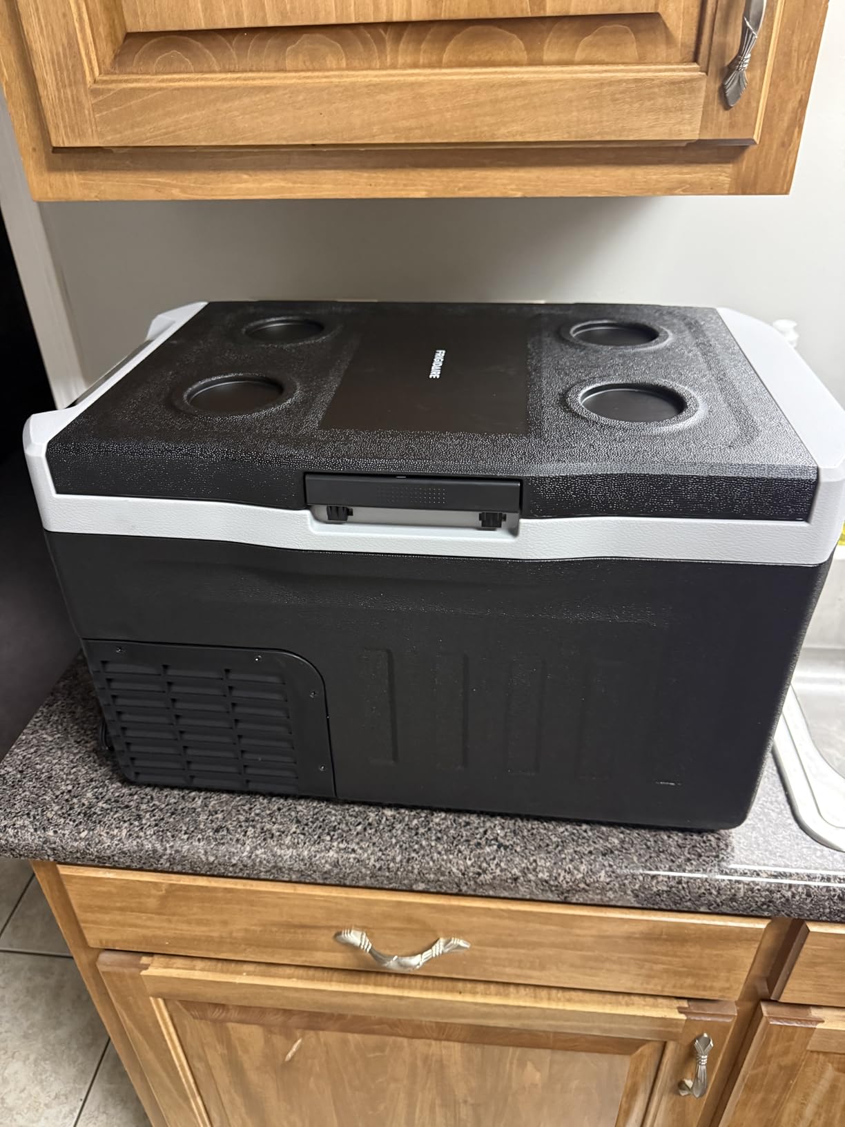 Frigidaire, 51 Qt. Portable Convertible Electric Refrigerator/Freezer Trolley - With App, Dual Zone, Black customer photo 2