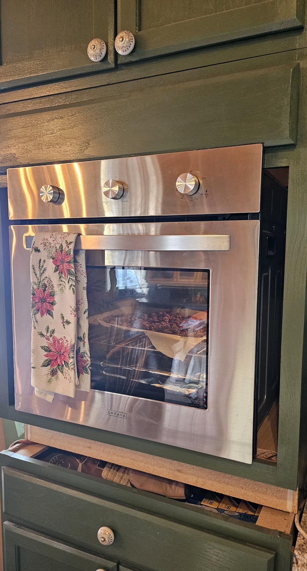 Empava 24 inch Built-In LPG Single Wall Oven with Convection and Rotisserie 5 Cooking Modes, Knob Control, Stainless Steel customer photo 1